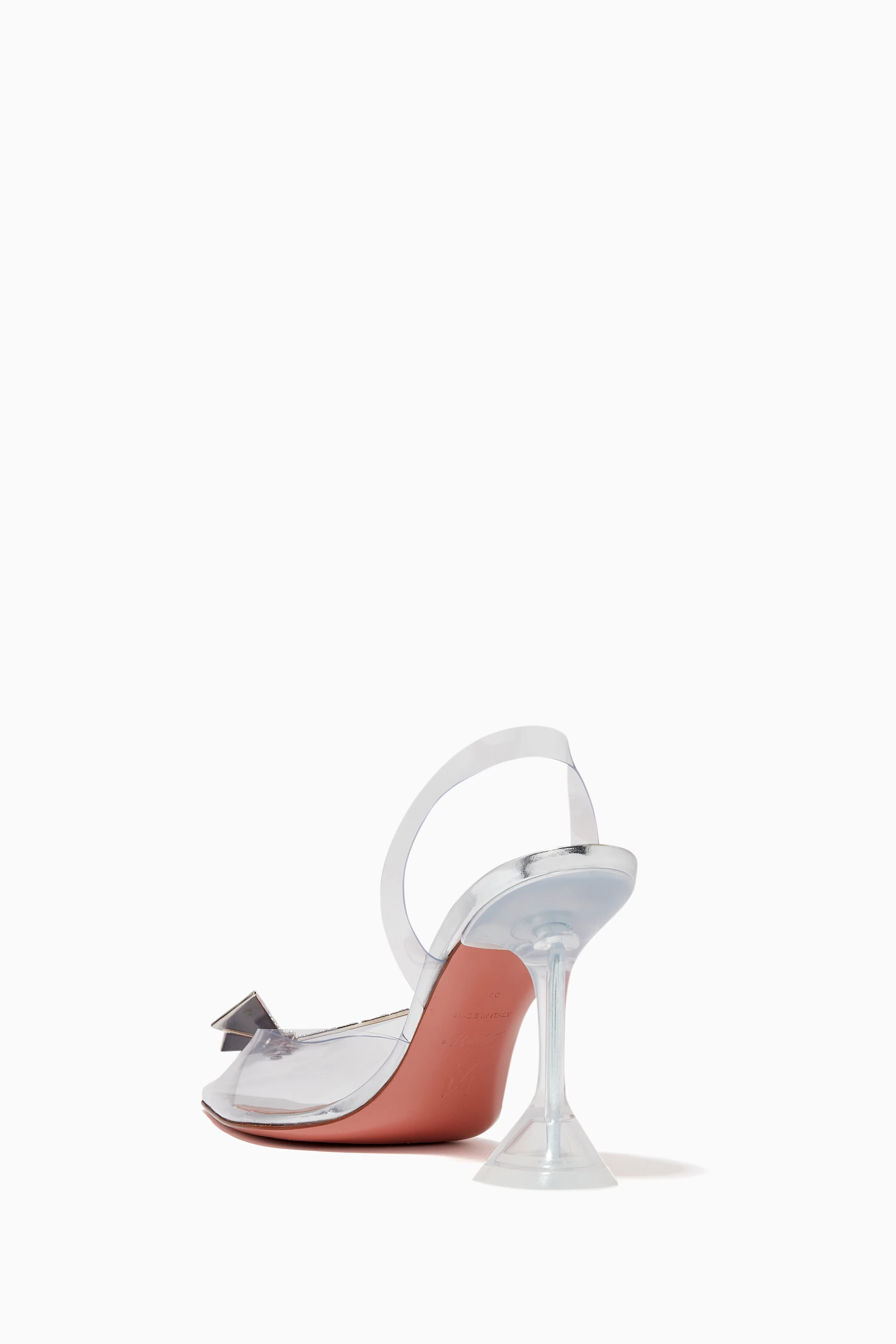 Buy Amina Muaddi Colourless x AWGE Phoenix Glass Slingback Pumps in PVC For Women Online Ounass Saudi