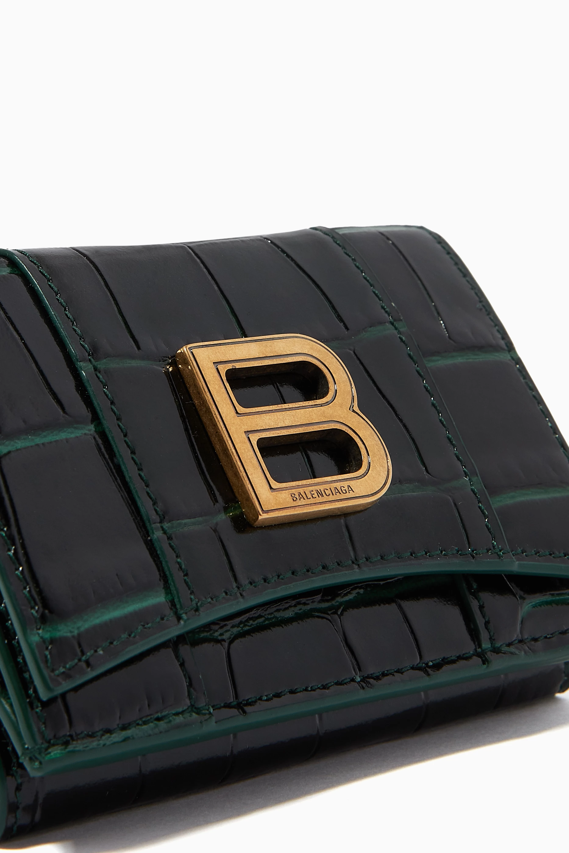 Balenciaga green wallet clearance