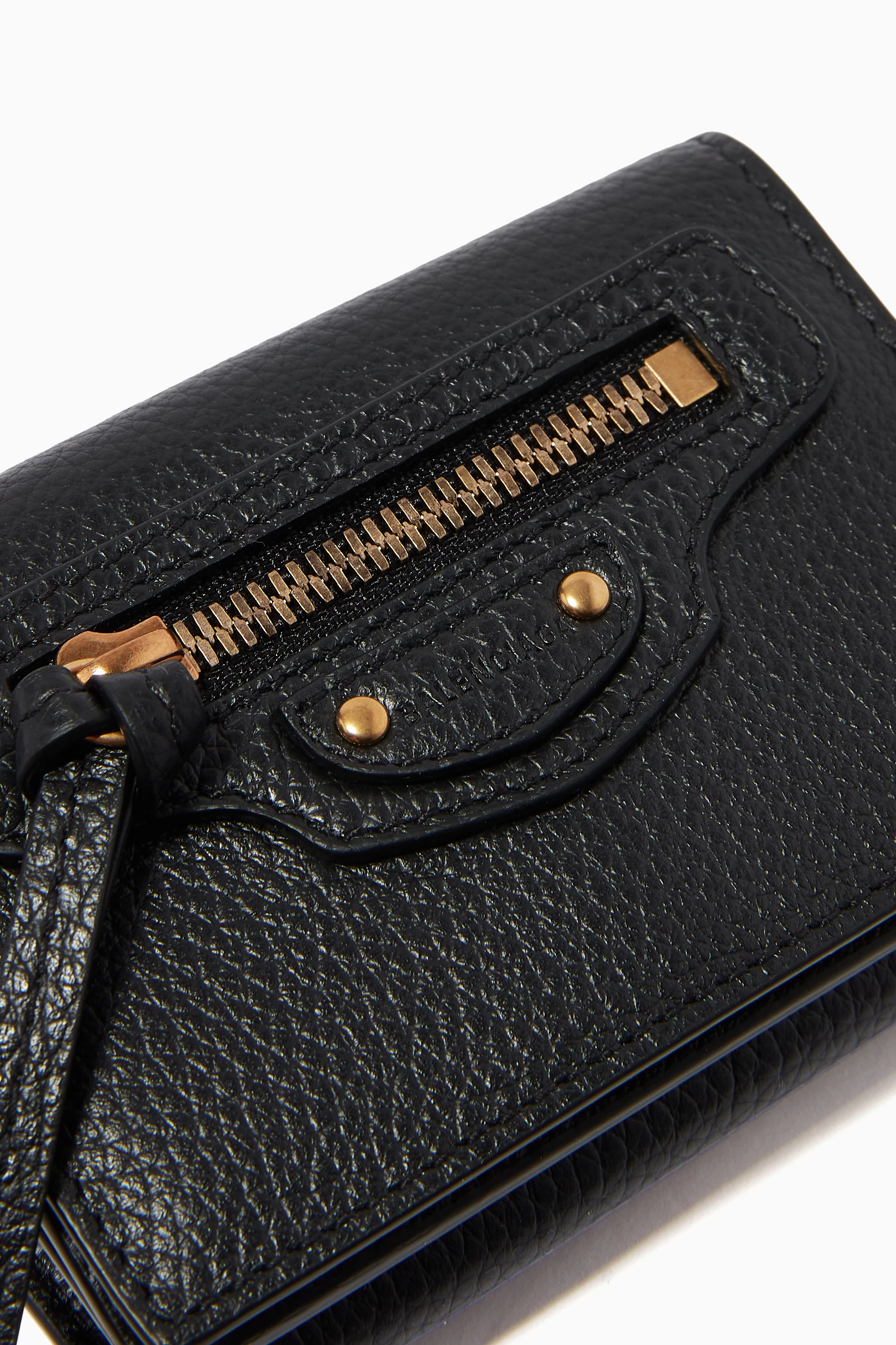 Buy Balenciaga Black Neo Classic Mini Wallet in Grained Calfskin For Women Online Ounass Saudi