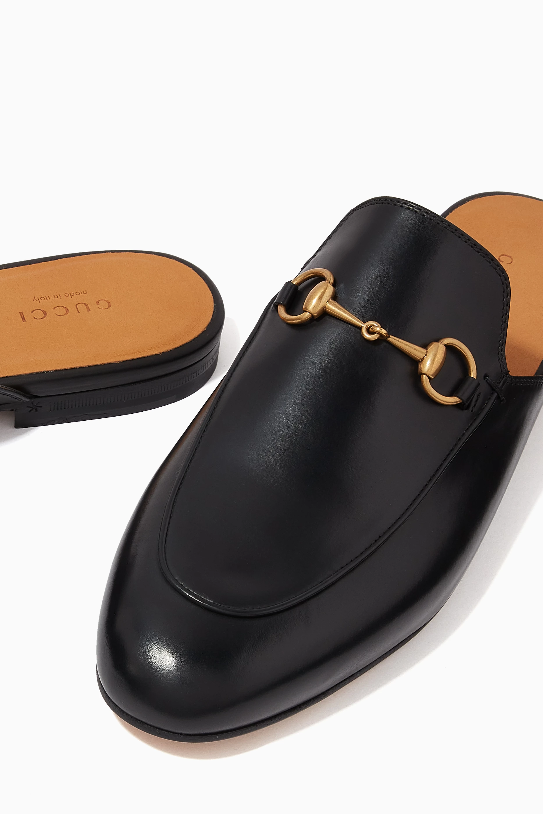 Buy Gucci Black Princetown Slipper in Leather For Women Online Ounass Saudi