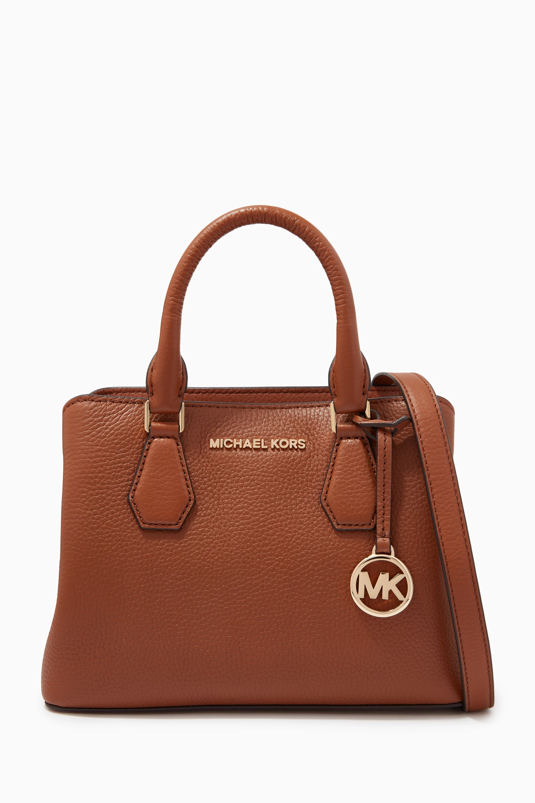 Buy Michael Kors Brown Small Camille Satchel in Pebbled Leather For Women Online Ounass Saudi