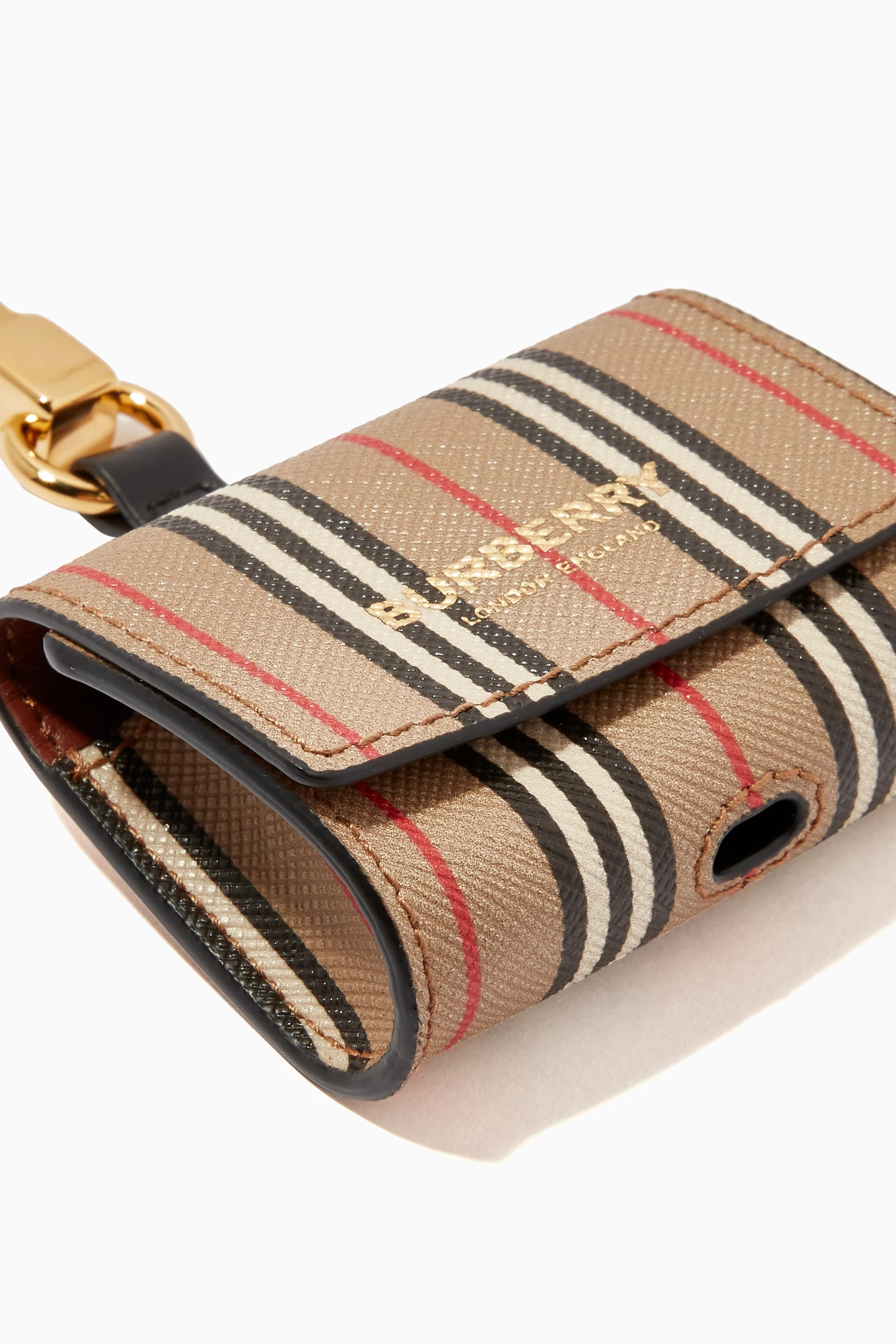 Buy Burberry Neutral AirPods Pro Case in Icon Stripe E