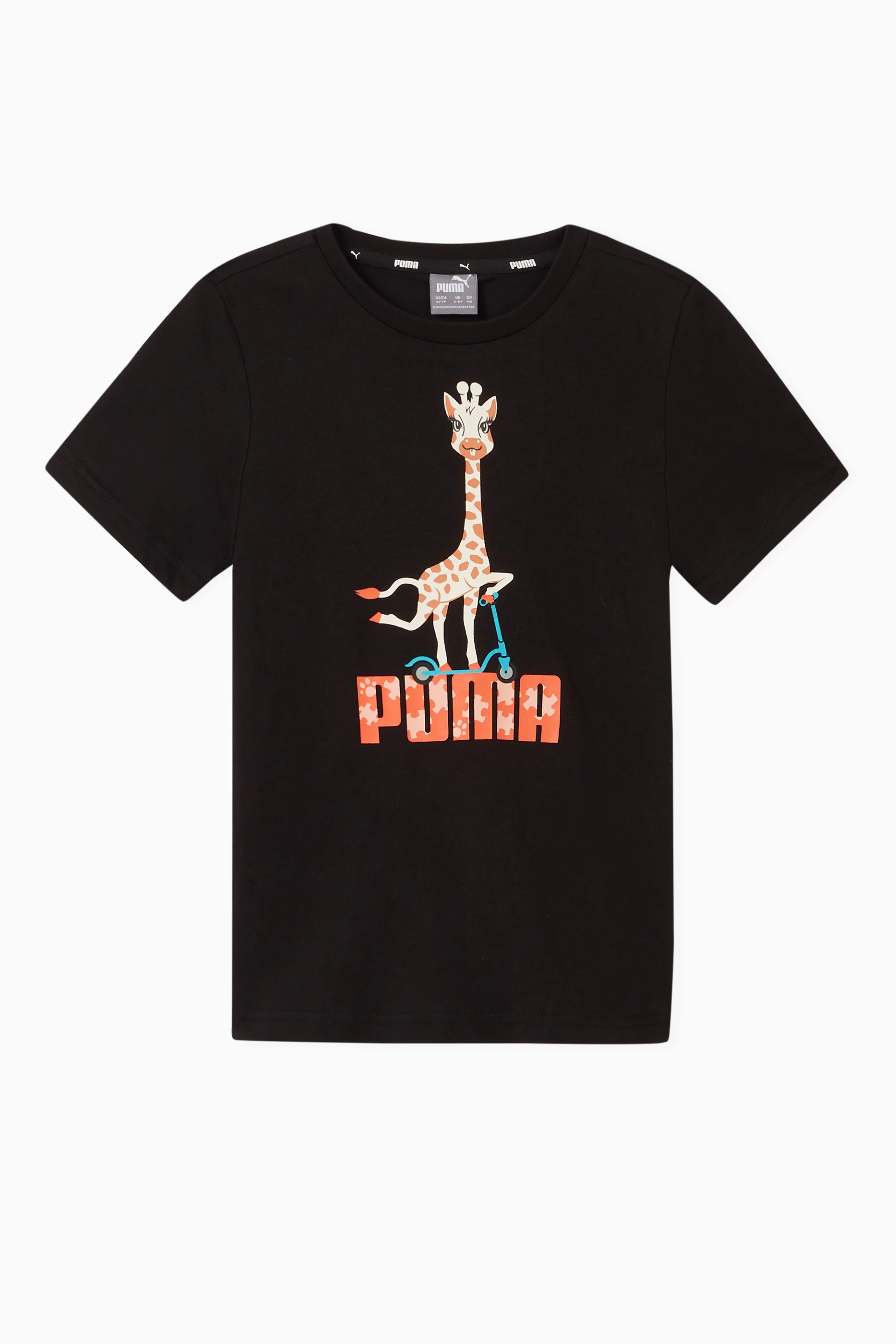 Buy Puma Black Giraffe Paw Cotton T-shirt For Boys Online Ounass