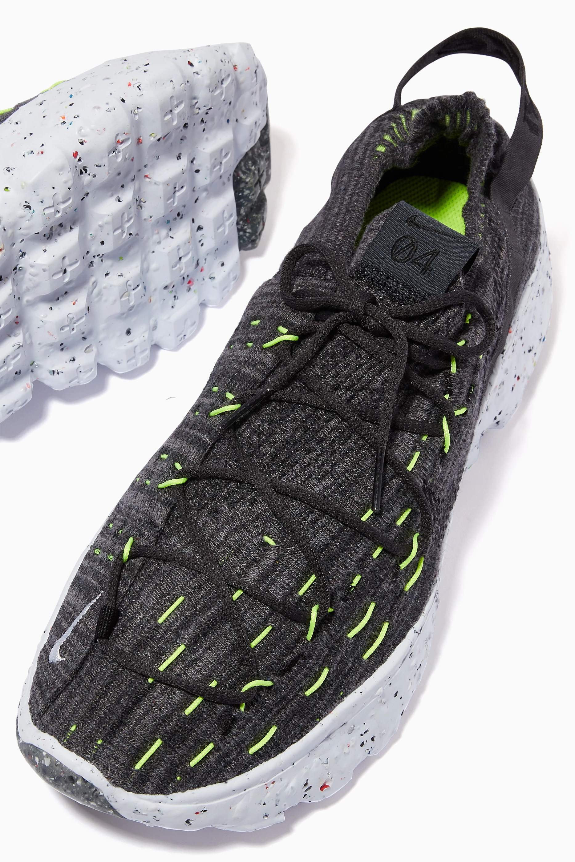 Buy Nike Black Nike Space Hippie 04 Low-top Sneakers For Men