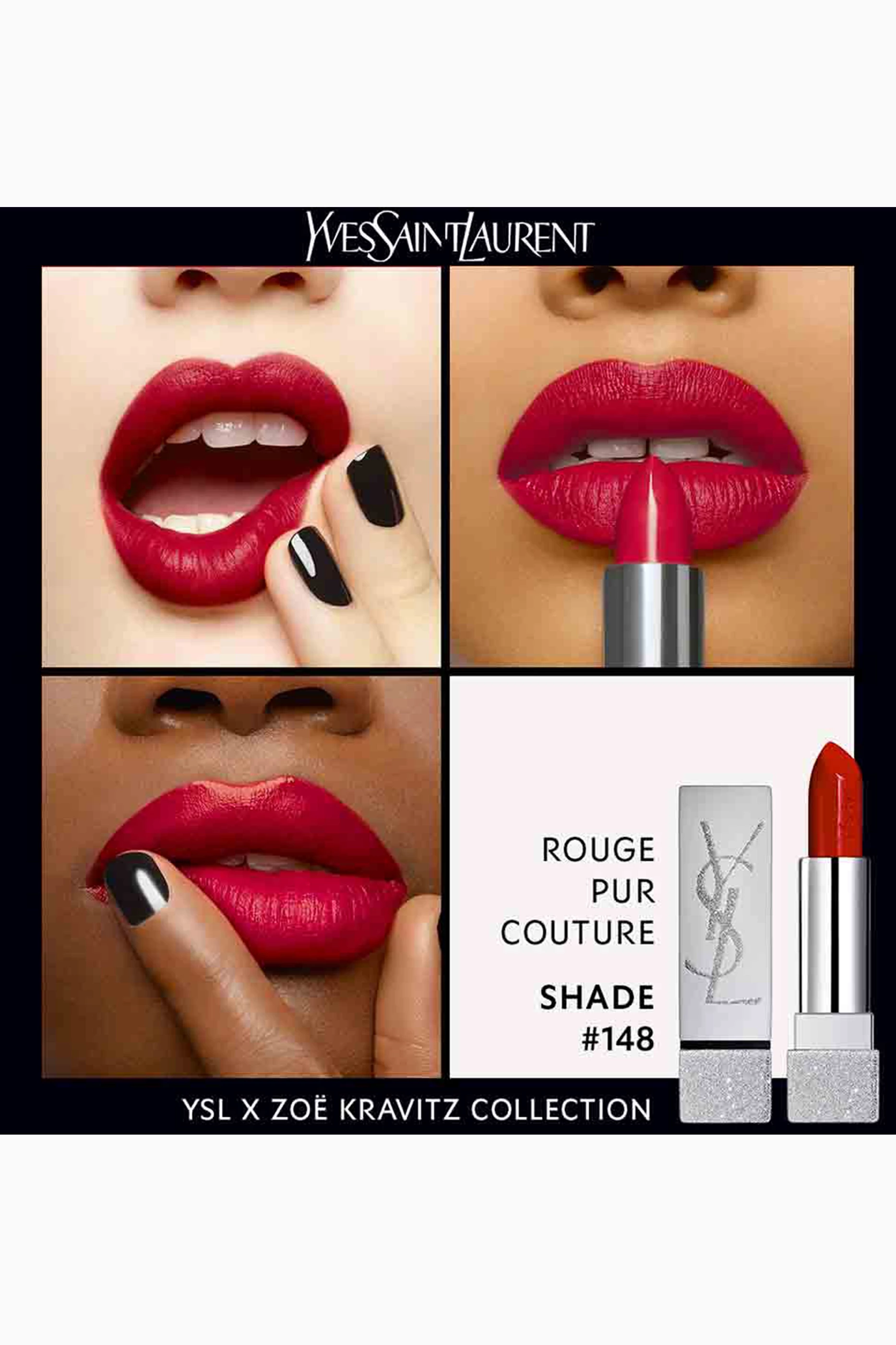 Buy YSL Beauty Colourless 148 NYC Jungle Rouge Pur Couture x Zoe Kravitz Lipstick For Women Online Ounass Saudi