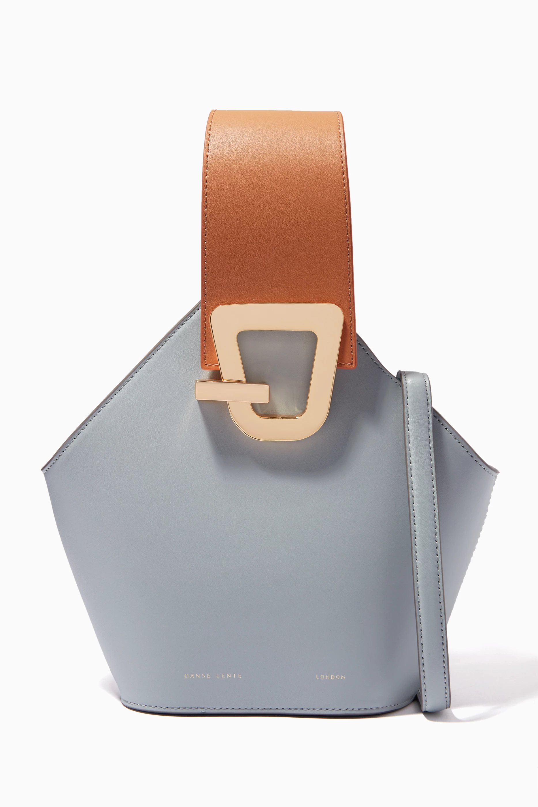 Buy Danse Lente Blue Mini Johnny Shoulder Bag in Leather For Women Online Ounass Saudi