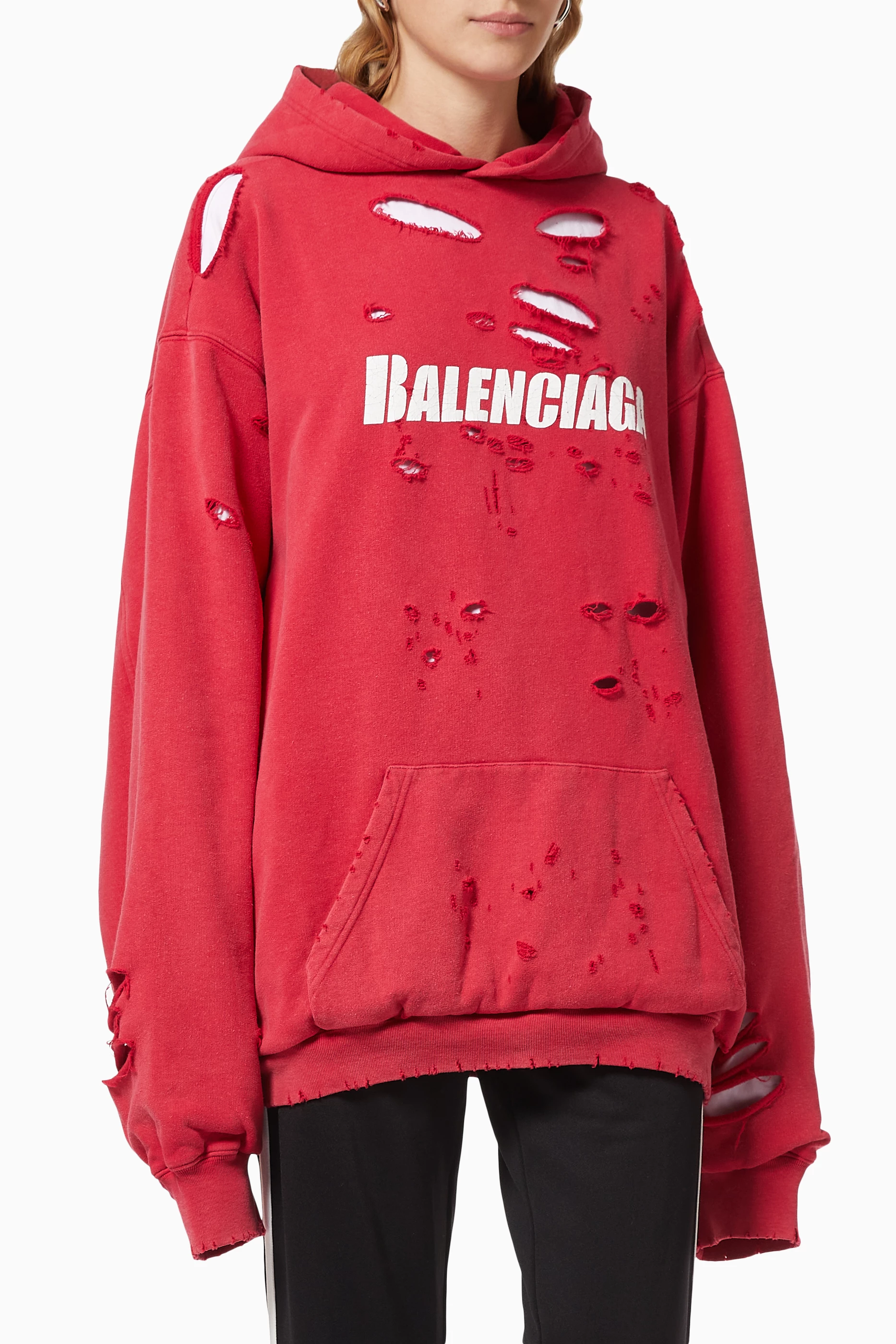 Balenciaga red hoodie online