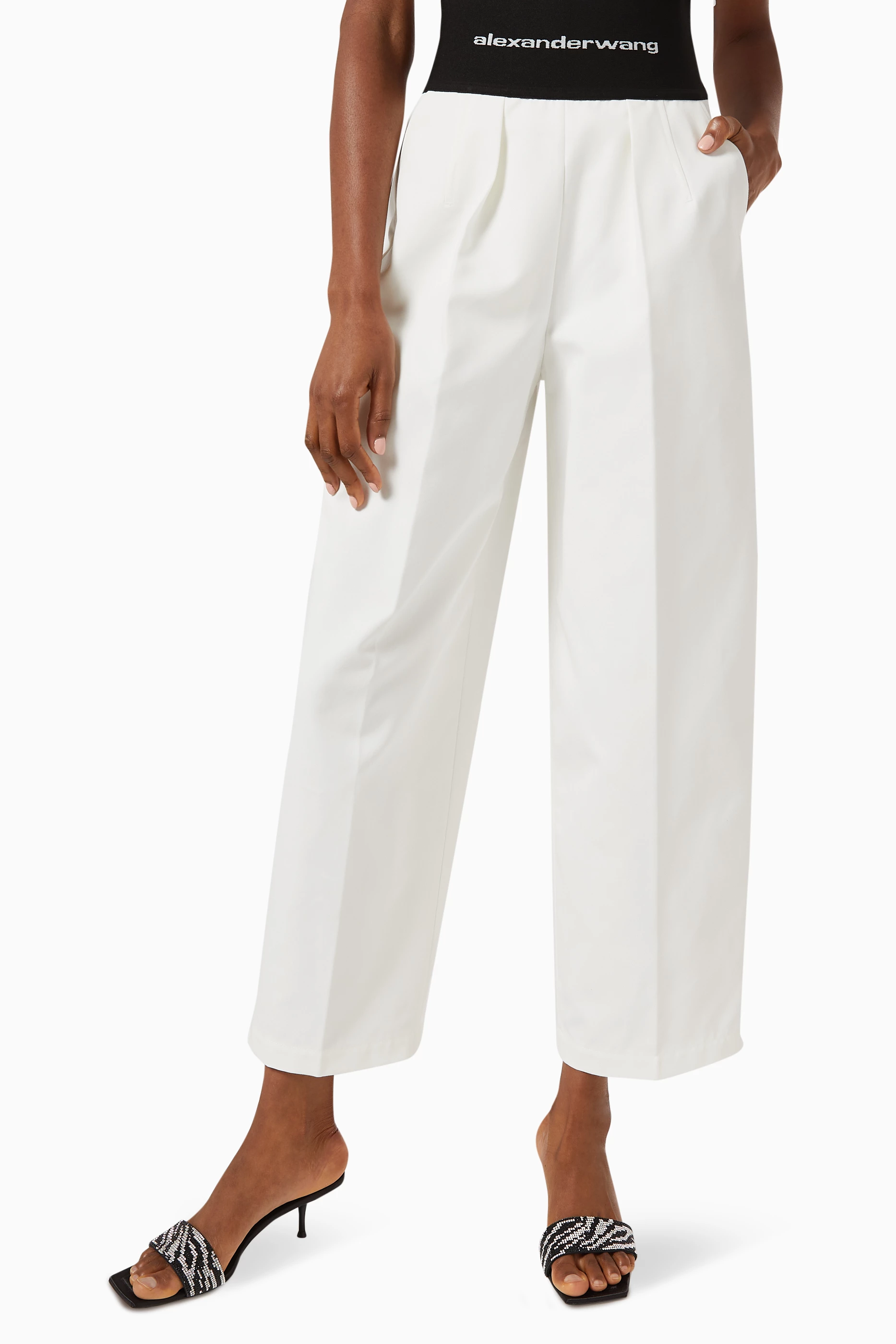 【Alexander Wang】 Carrot Leg Trouser in Cotton Tailoring Alexander Wang Carrot Leg Trouser In Cotton Tailoring In