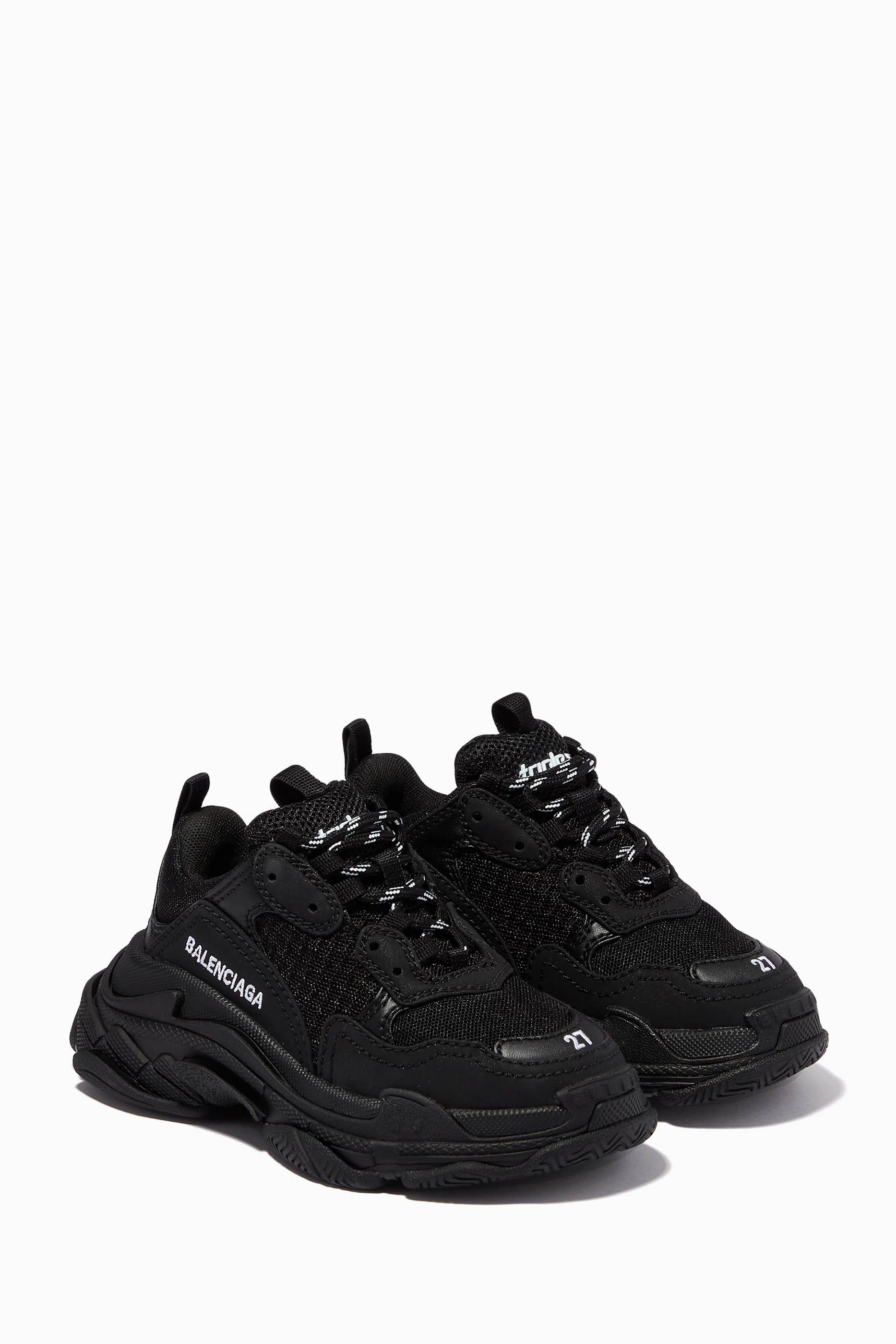 Buy Balenciaga Black Triple S Sneakers in Double Foam Mesh For UNISEX Online Ounass Saudi