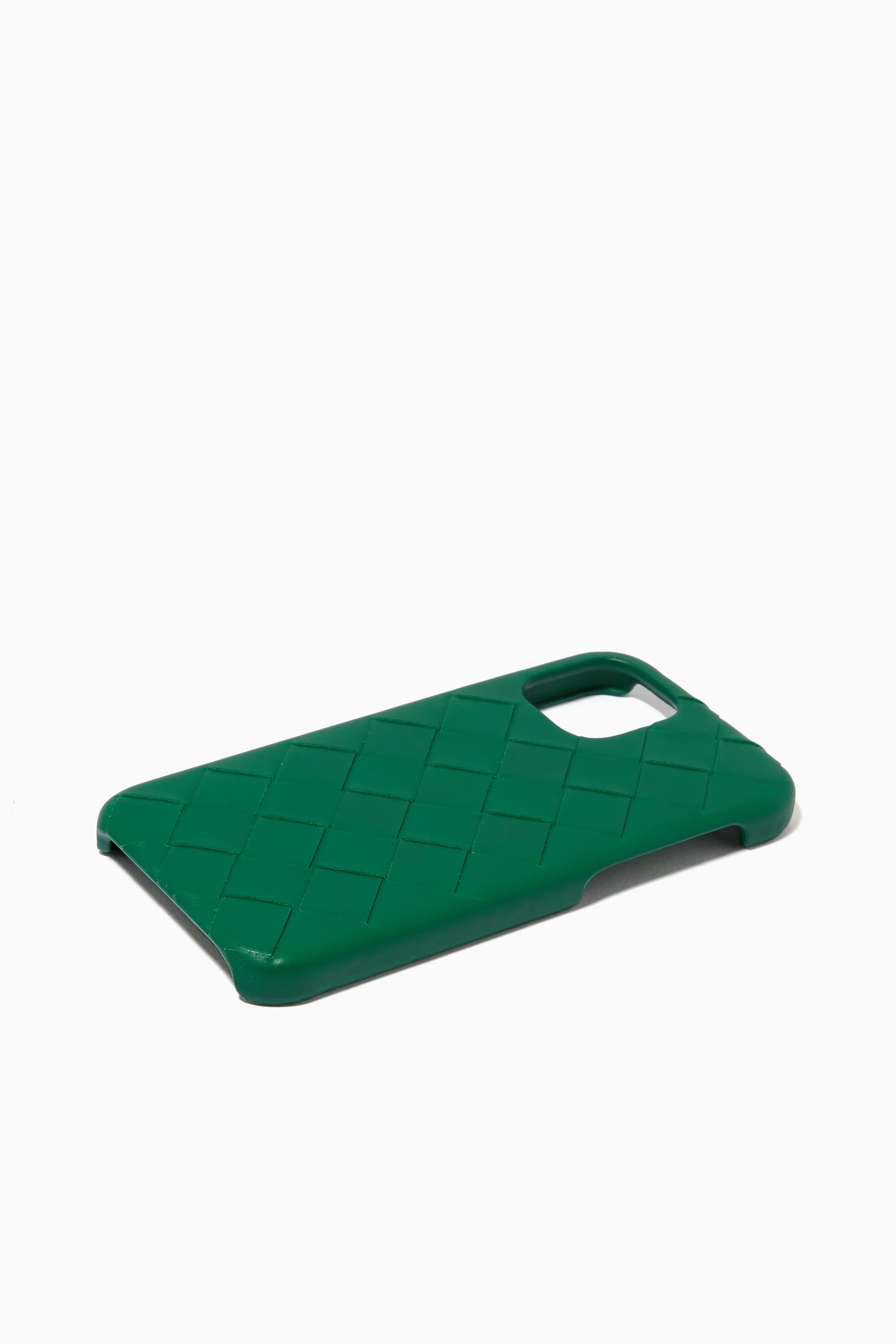 Buy Bottega Veneta Green iPhone 12 Pro Case in Intrecciato