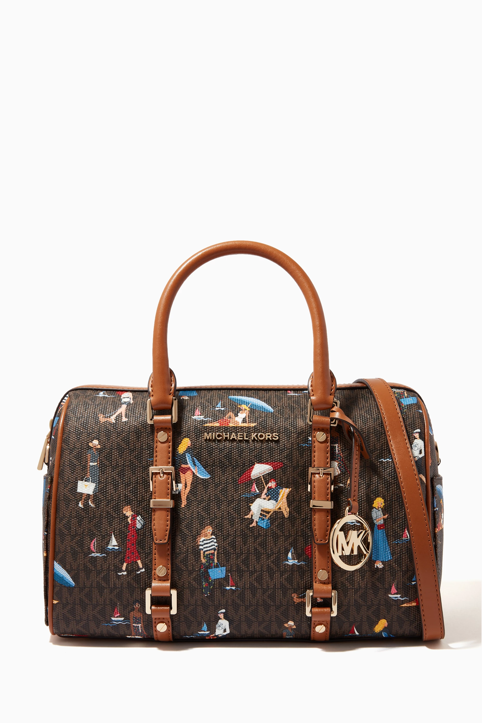 Buy Michael Kors Multicolour Medium Bedford Duffle Bag in Jet Set