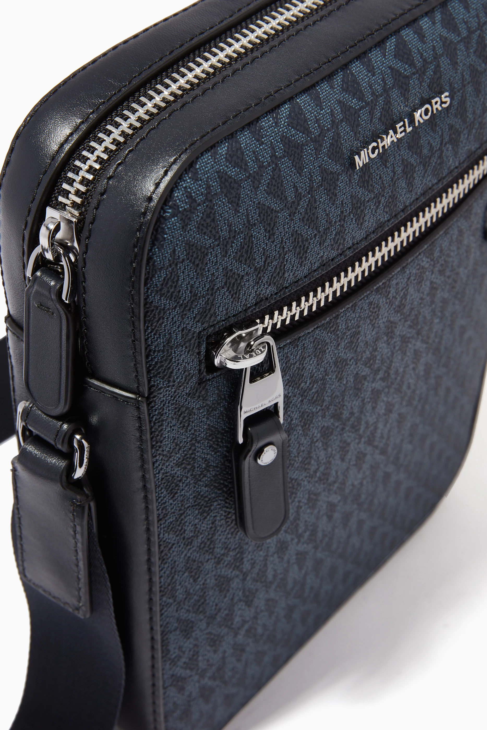 Buy Michael Kors Blue Henry Flight Bag in Logo Canvas For Men Online Ounass Saudi