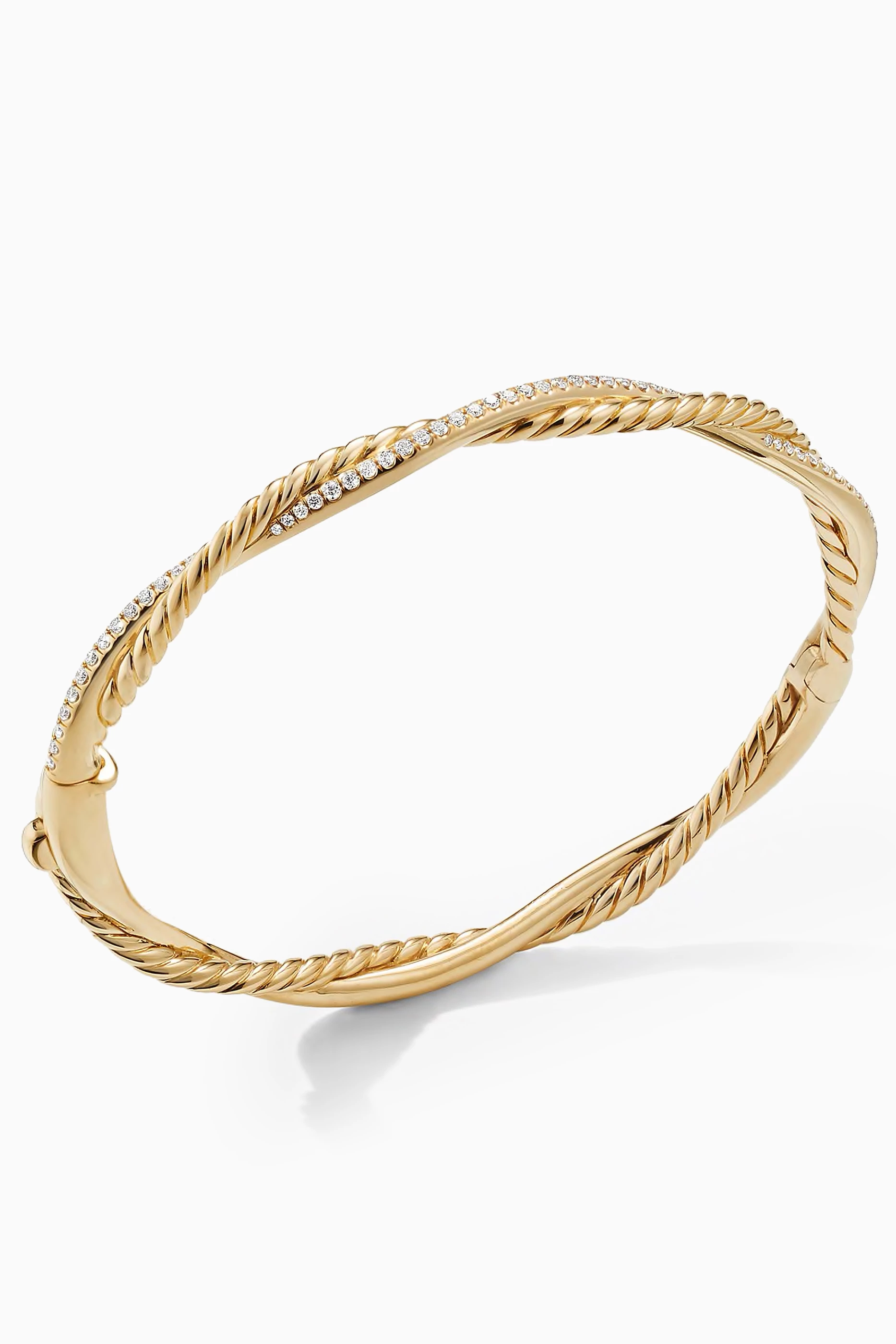 Buy David Yurman Yellow Petite Infinity Diamond Bracelet in 18kt Yellow Gold For Women Online Ounass Saudi