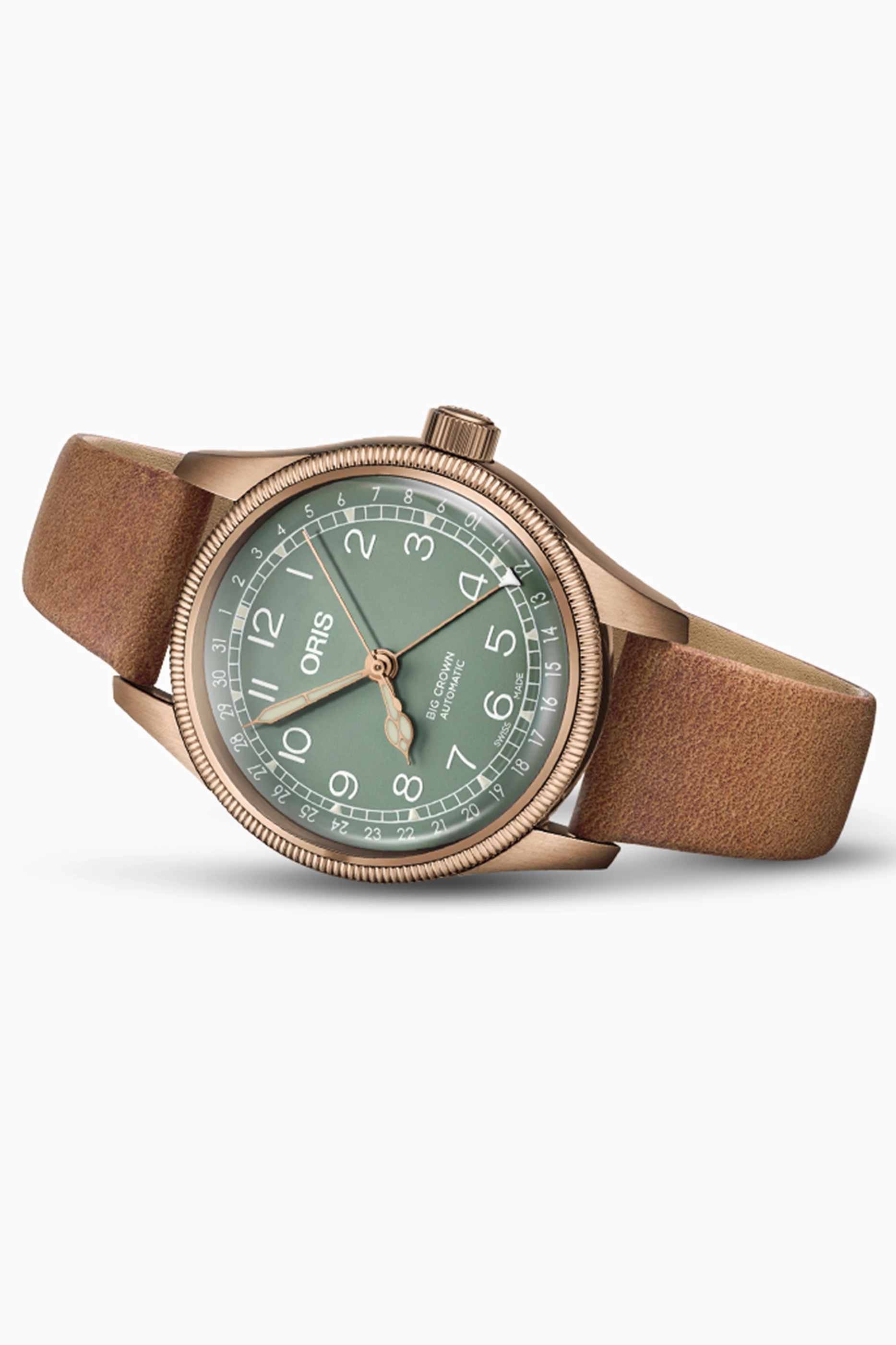 36mm Oris Bronze Green Buy Oris Green Big Crown Pointer Date