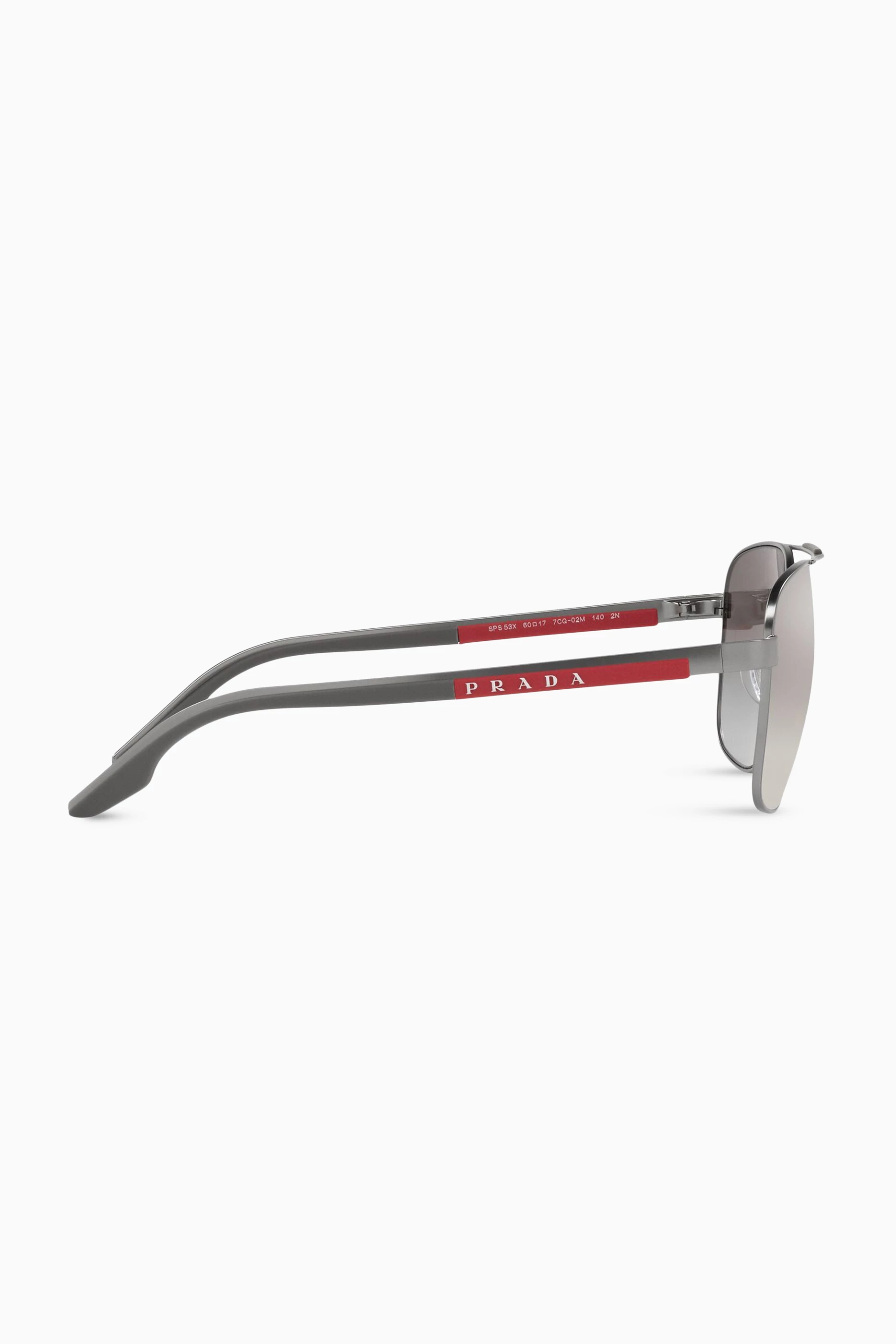 Buy Prada Silver Aviator Mirror Sunglasses in Metal For Men Online Ounass Saudi