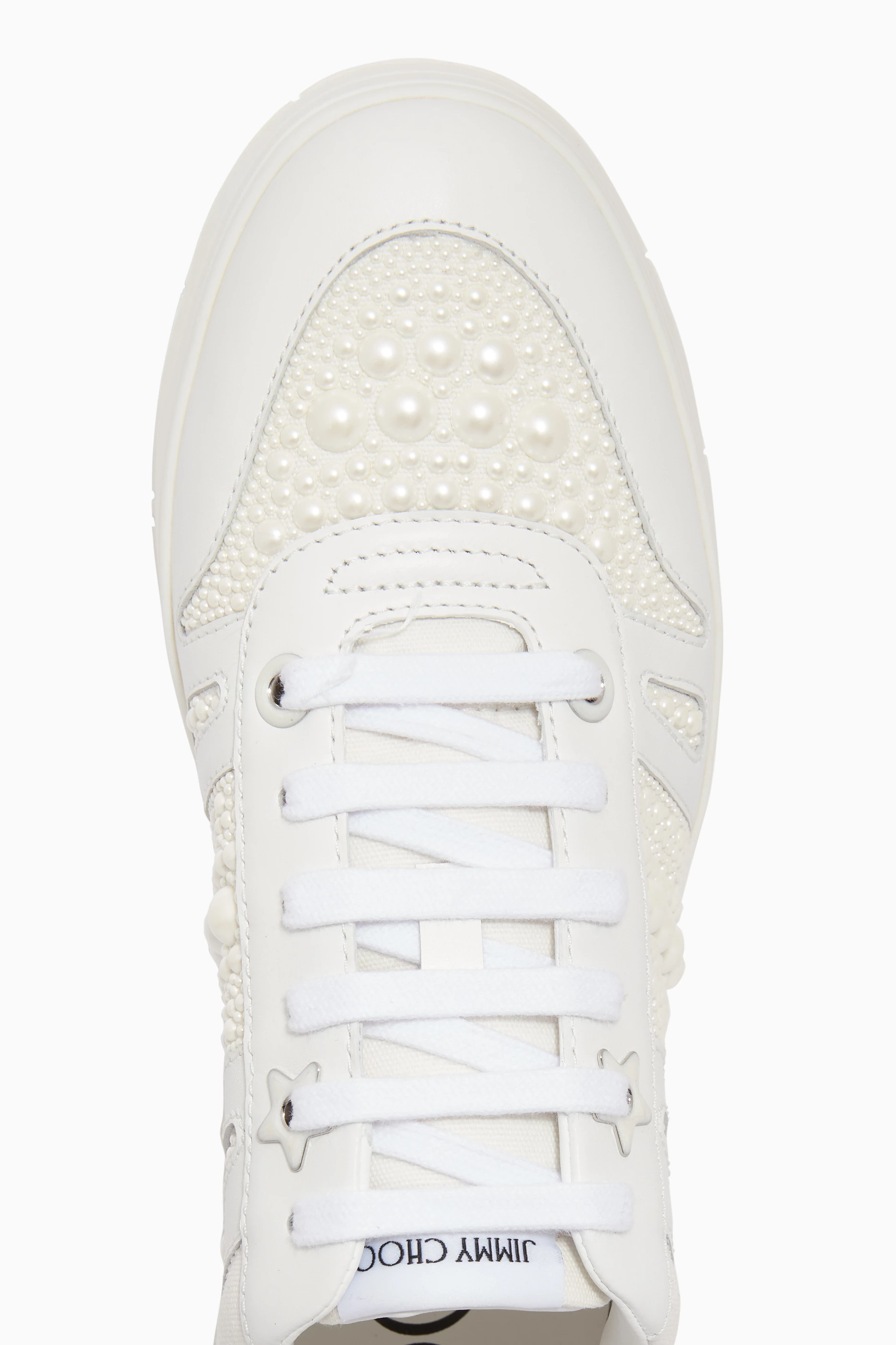Buy Jimmy Choo White Hawaii/F Sneakers with Pearls in