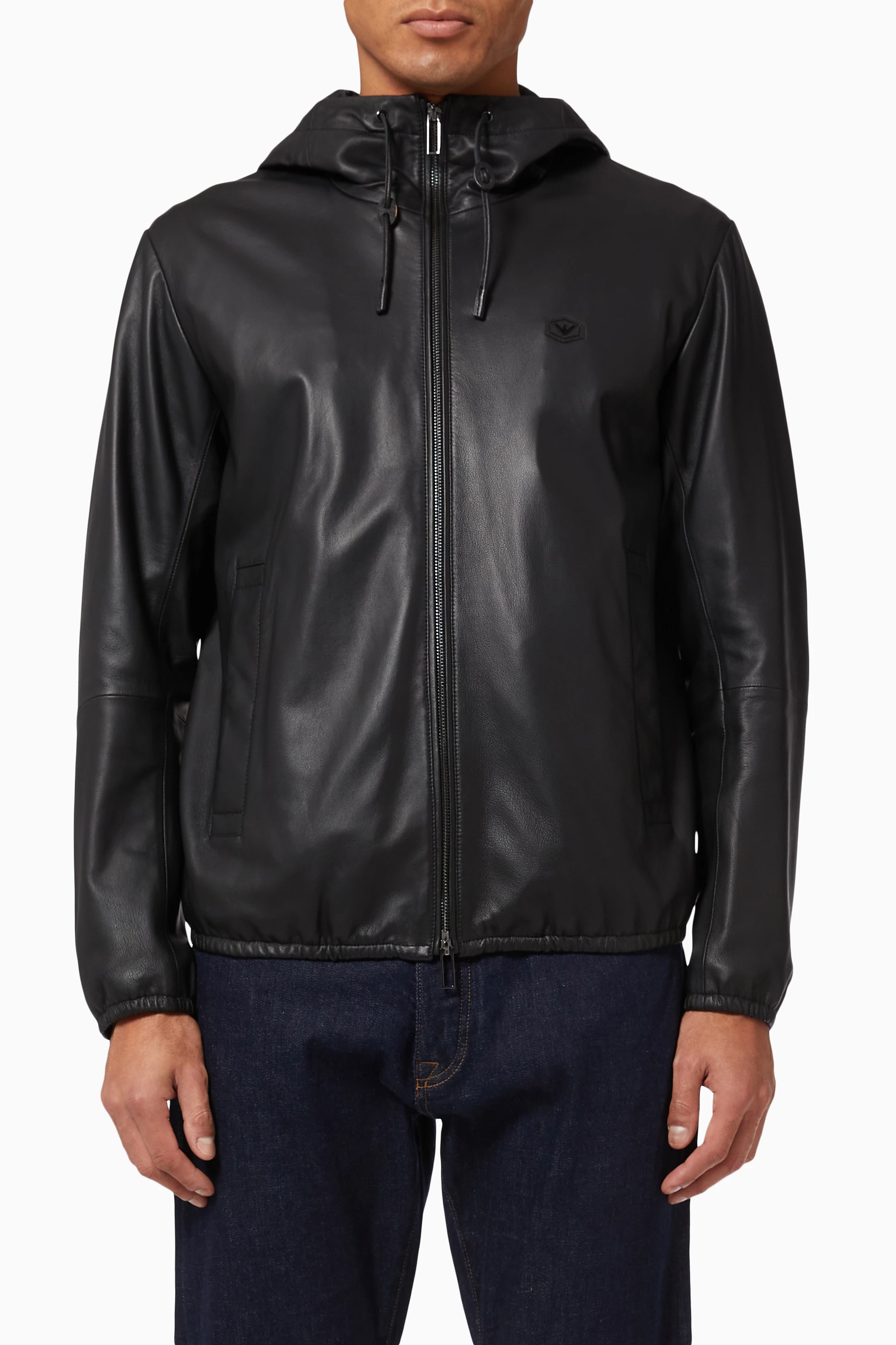 Buy Emporio Armani Black Essential Capsule Collection Hooded Zip
