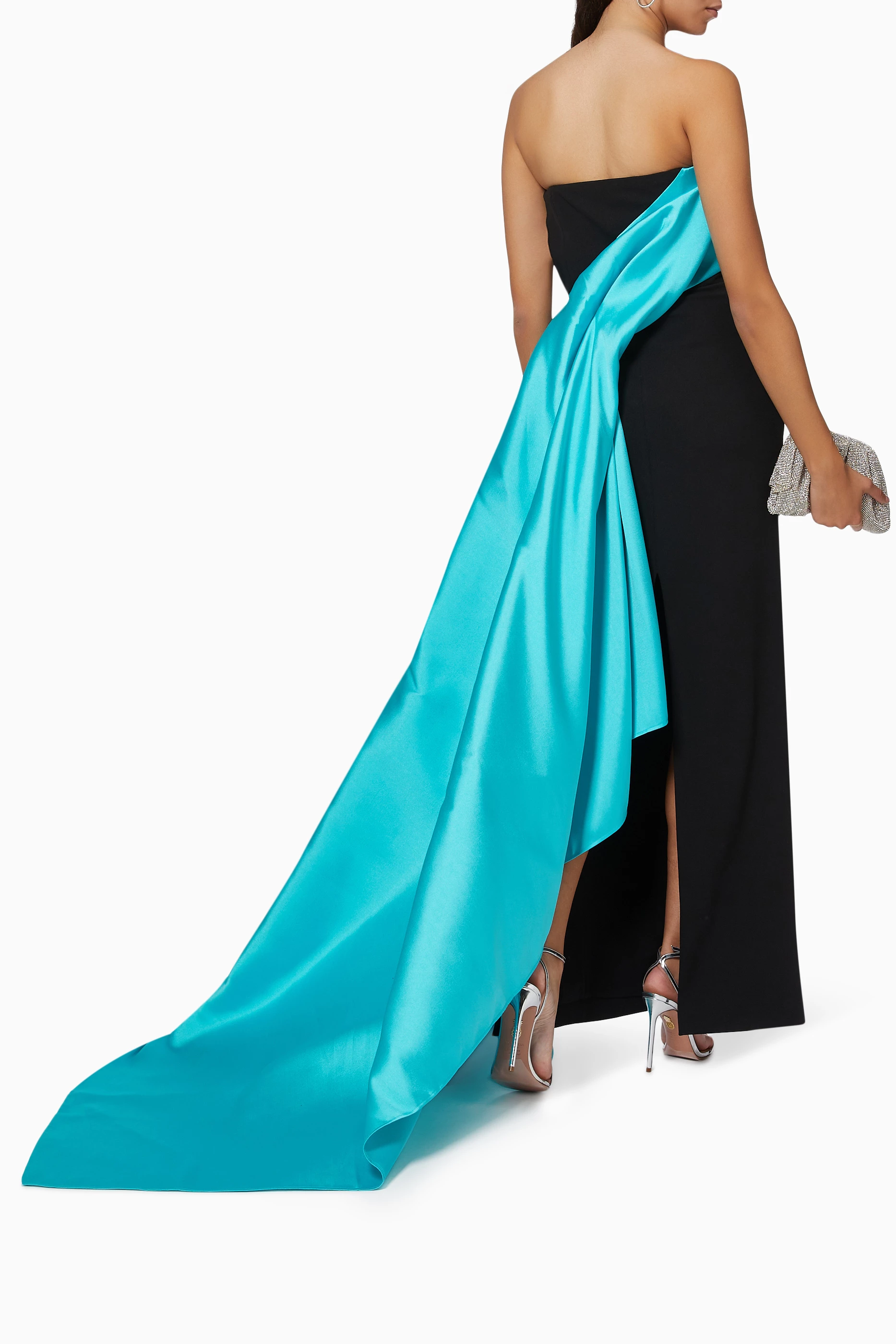knee length dresses for ladies The Kinsley Maxi Dress in Soft Pink and Black – Solace London main image 1