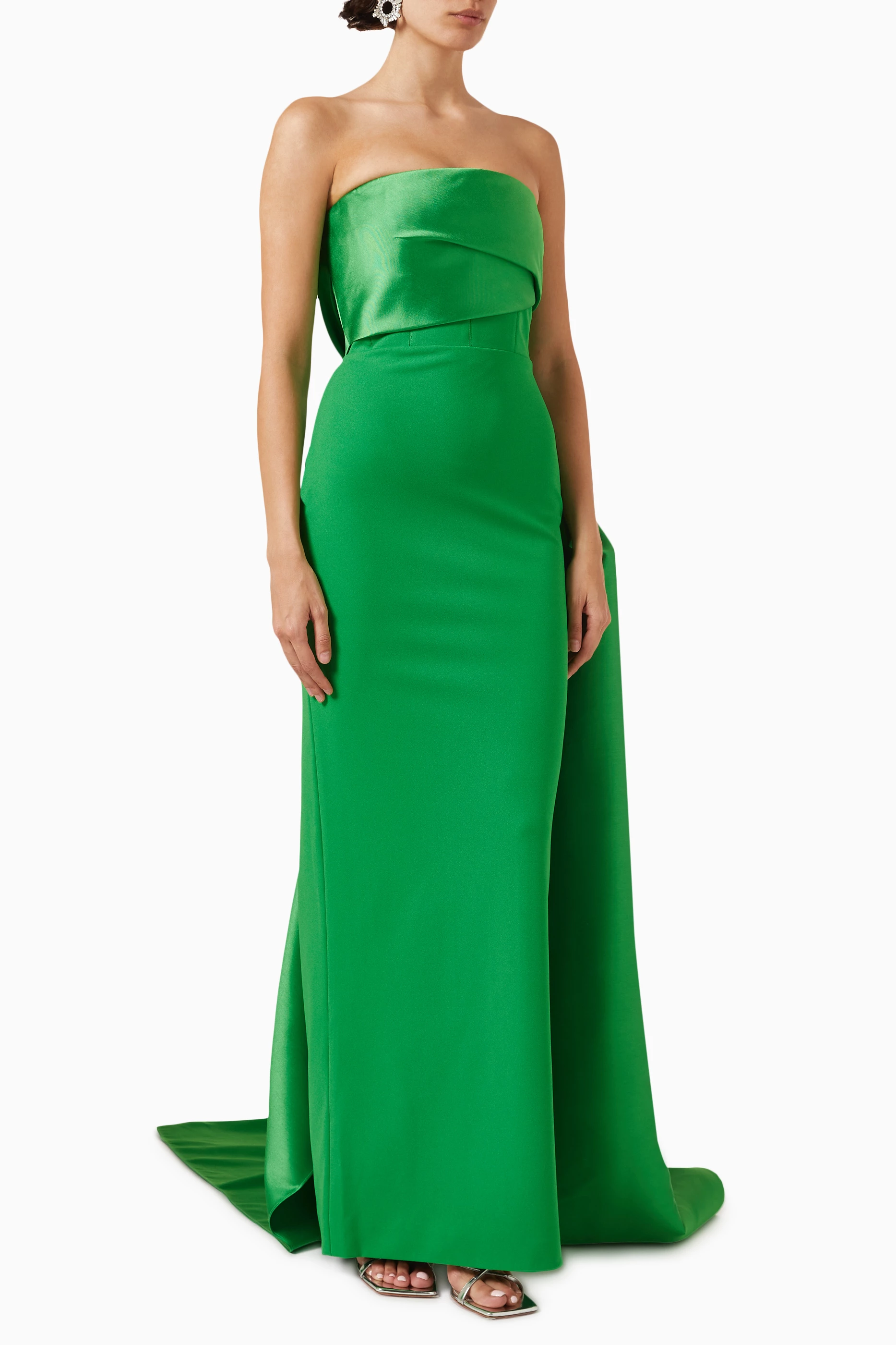 Buy Solace London Green Kinsley Maxi Dress in Twill For Women Online |  Ounass Saudi