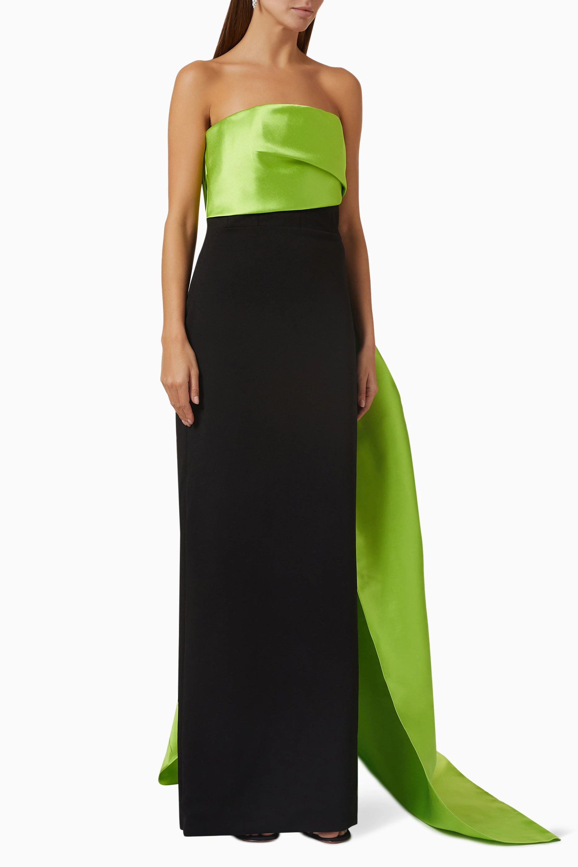 Buy Solace London Green Kinsley Maxi Dress in Twill For Women Online Ounass Saudi