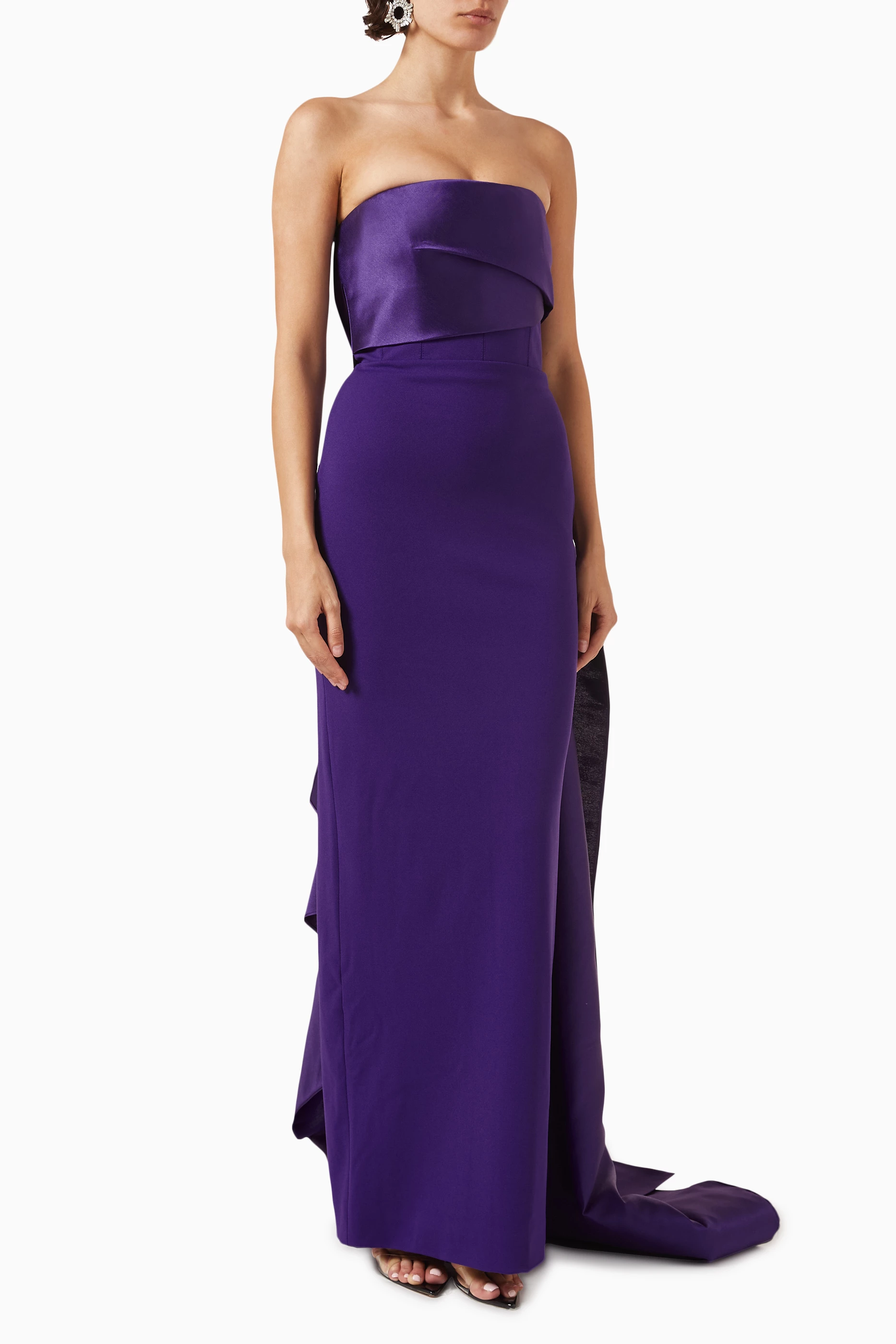 Buy Solace London Purple Kinsley Maxi Dress in Twill For Women Online |  Ounass Saudi