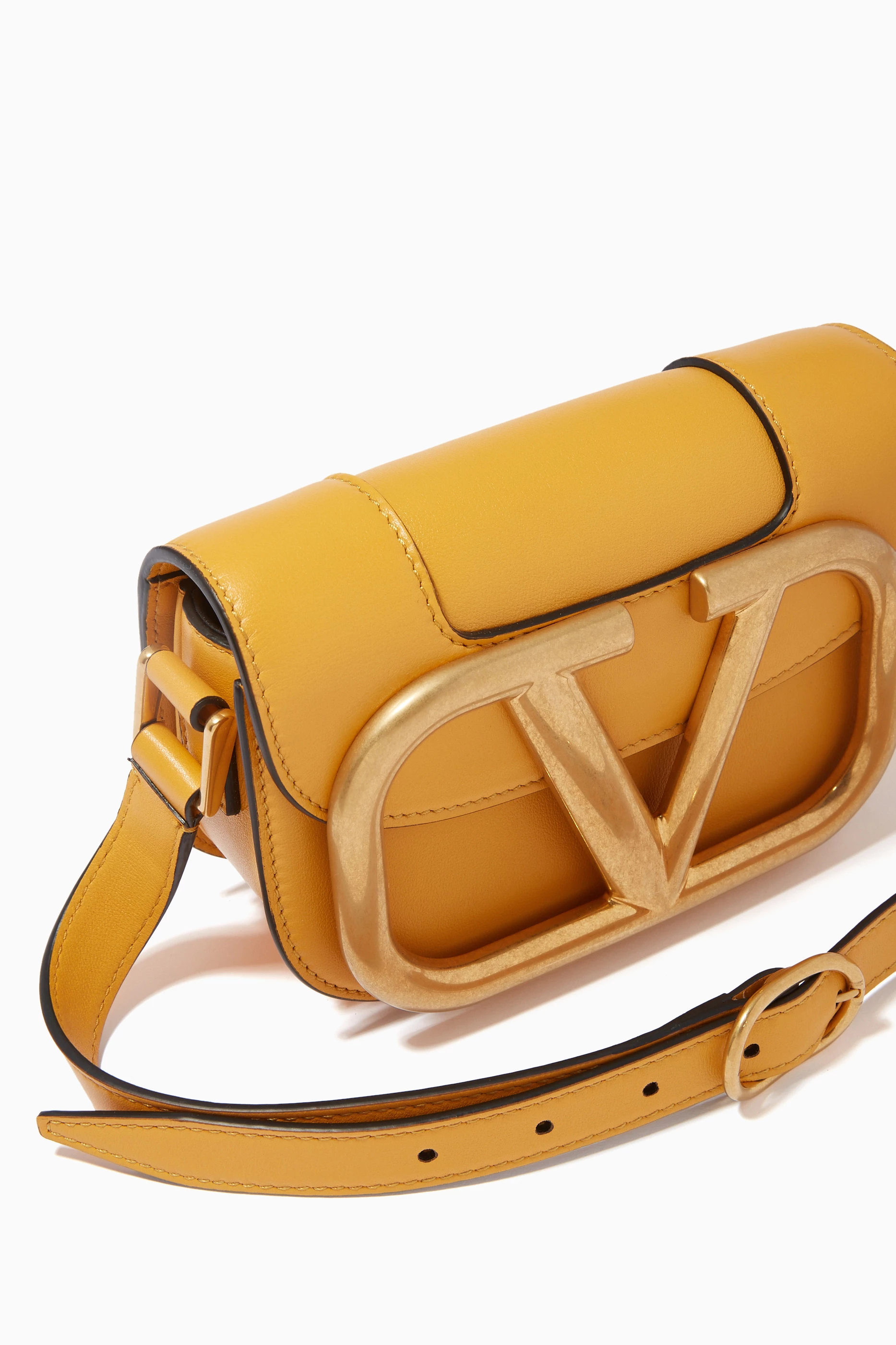 Buy Valentino Garavani Yellow Valentino Garavani Supervee Crossbody Bag in Calfskin For Women Online Ounass Saudi