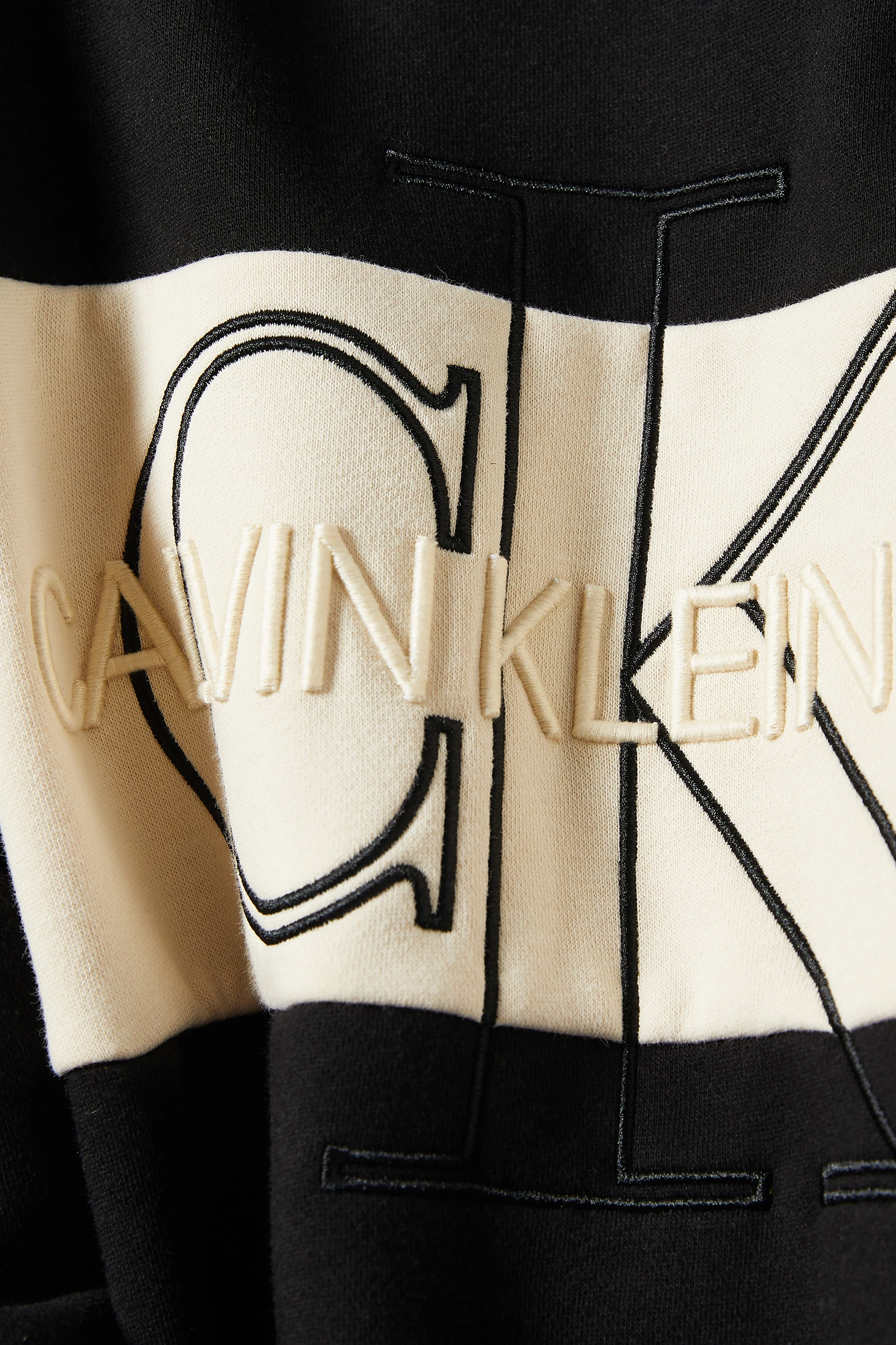 Buy Calvin Klein Jeans Black Monogram Blocking Hoodie Dress in Cotton For Women Online Ounass Saudi