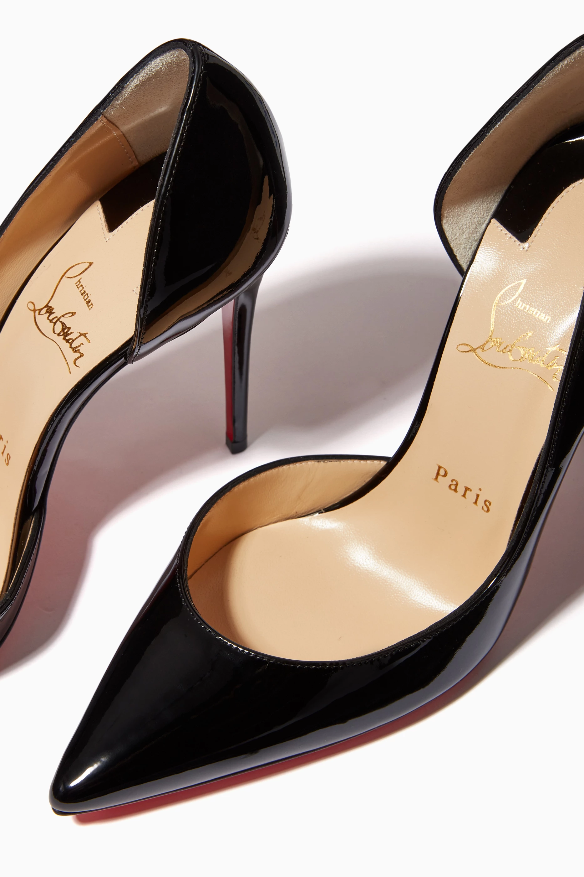 Buy Christian Louboutin Black Iriza 100 Pumps in Patent Leather For Women Online Ounass Saudi