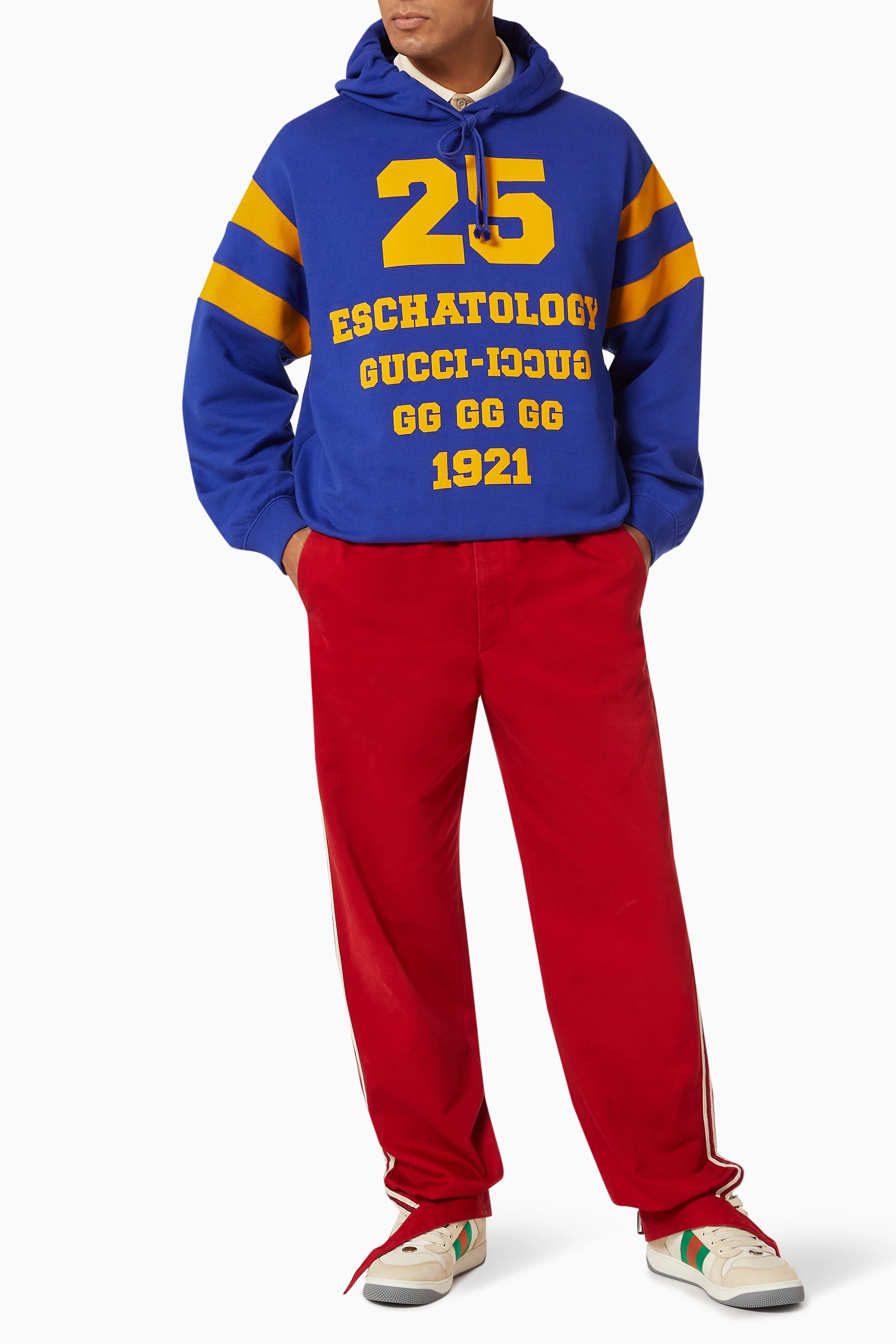 GUCCI 25 Eschatology Cotton Hoodie in Yellow | eBay