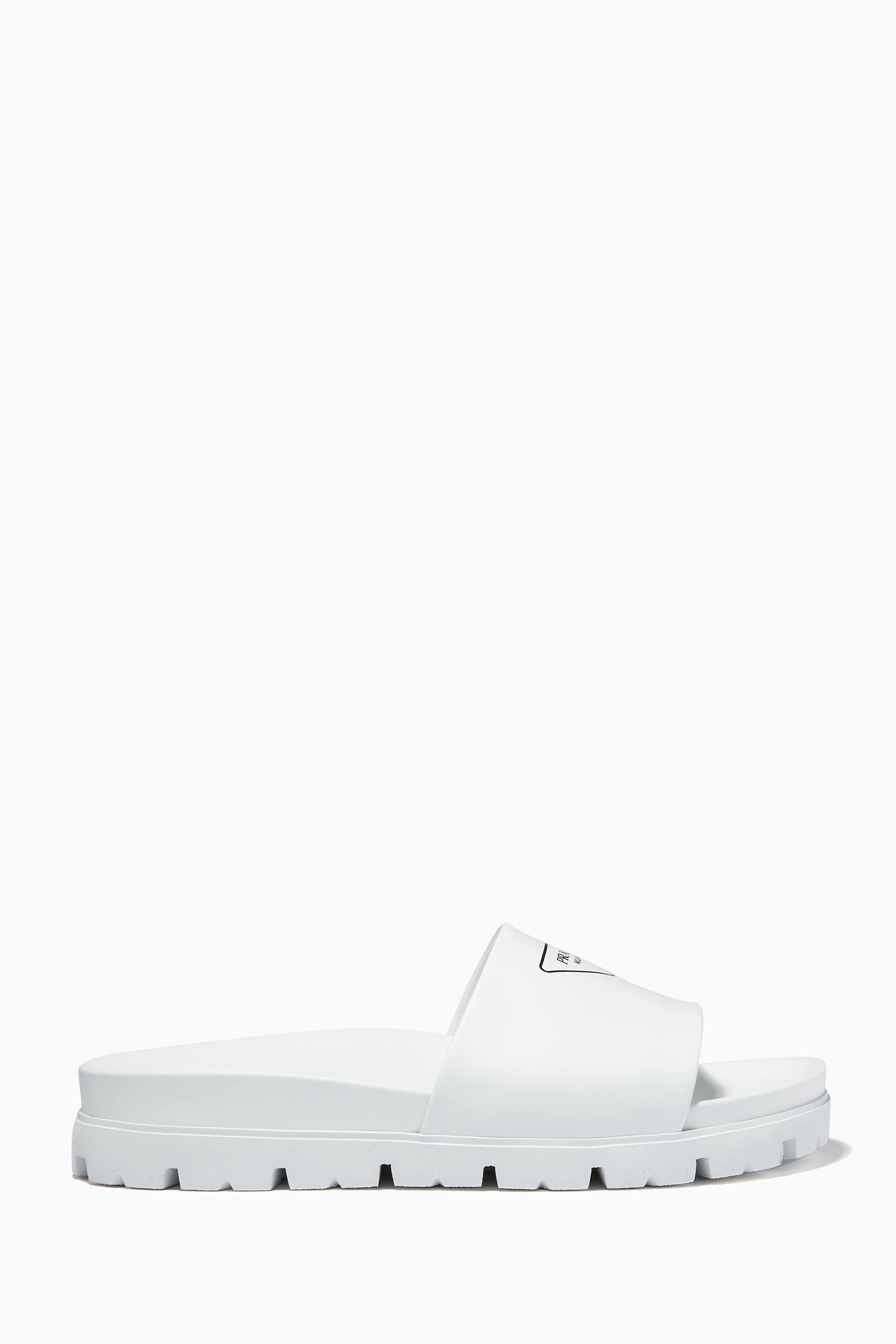 White prada men terry slides Prada Men main image 4