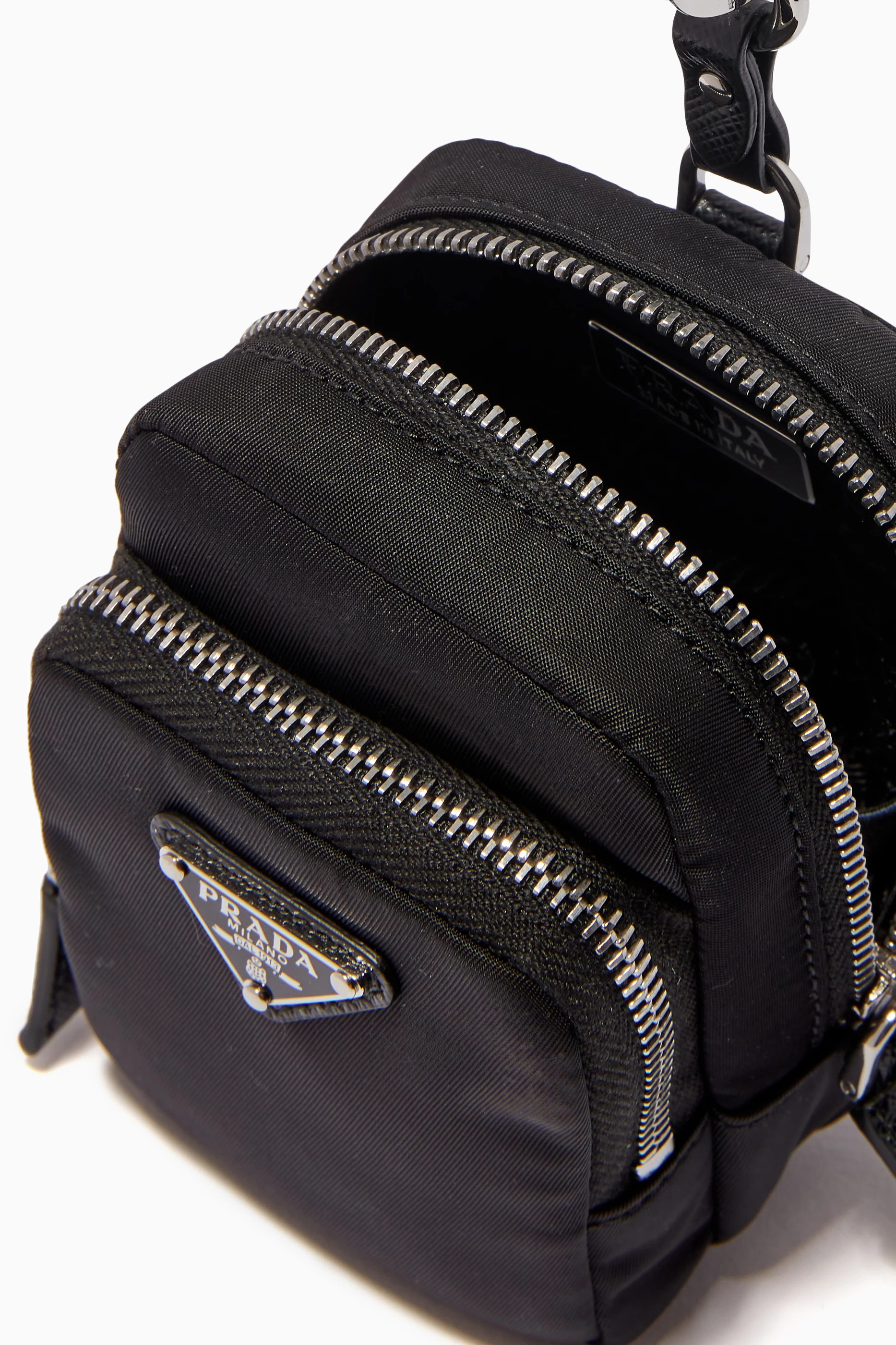 Prada nylon mini pouch best sale