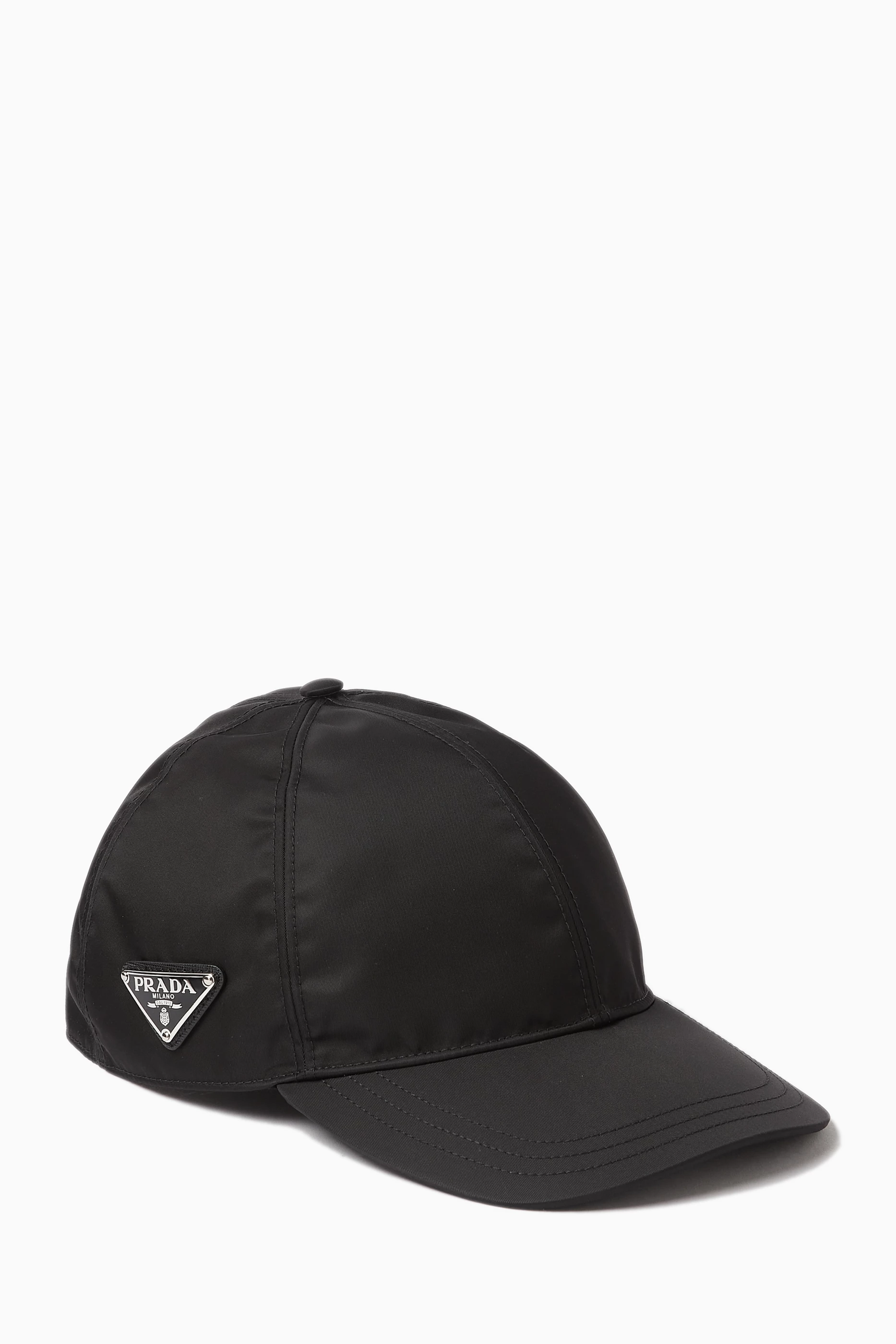☆送料関税込☆PRADA RE-NYLON Triangle Logo Ball Cap☆超人気 Buy Prada Black Triangle Logo Baseball Cap in Re-Nylon For