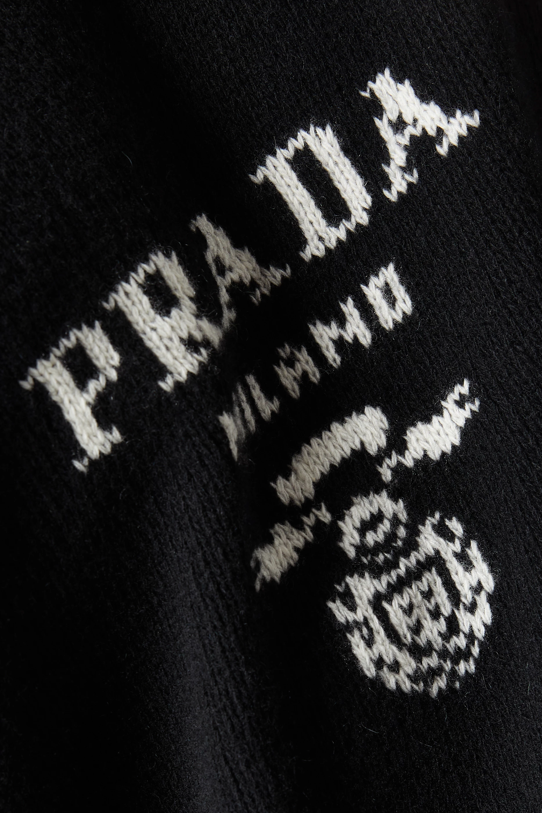 Buy Prada Black Logo Crewneck Sweater in Wool Cashmere Knit For Men Online Ounass Saudi