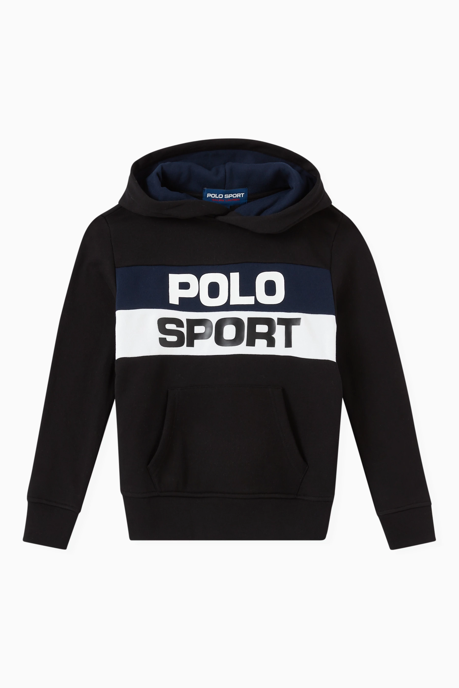 Buy Polo Ralph Lauren Black Polo Sport Hoodie in Fleece Jersey For Boys Online Ounass Saudi