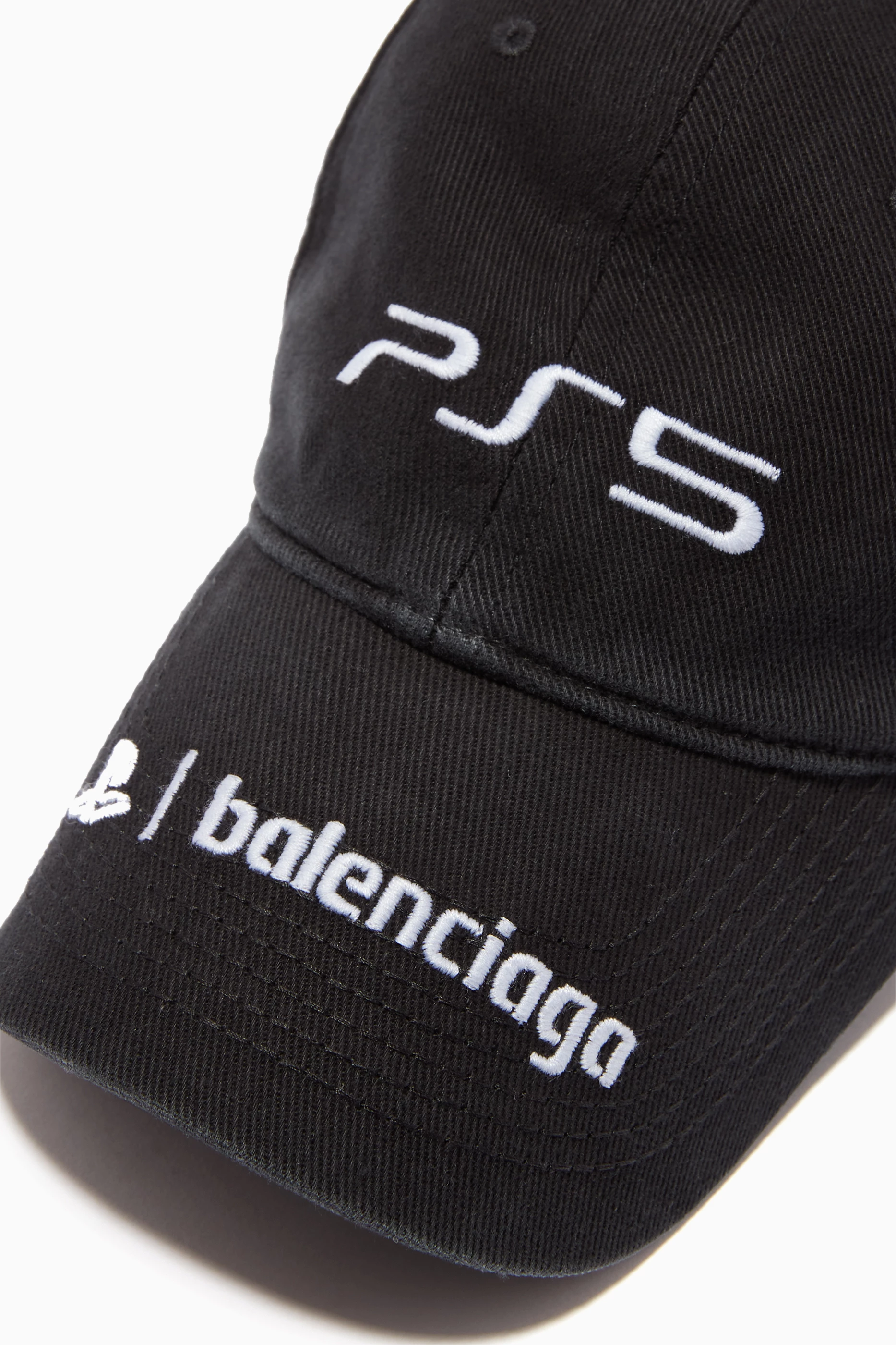 Buy Balenciaga Black Ps5 Cap in Cotton For UNISEX Online