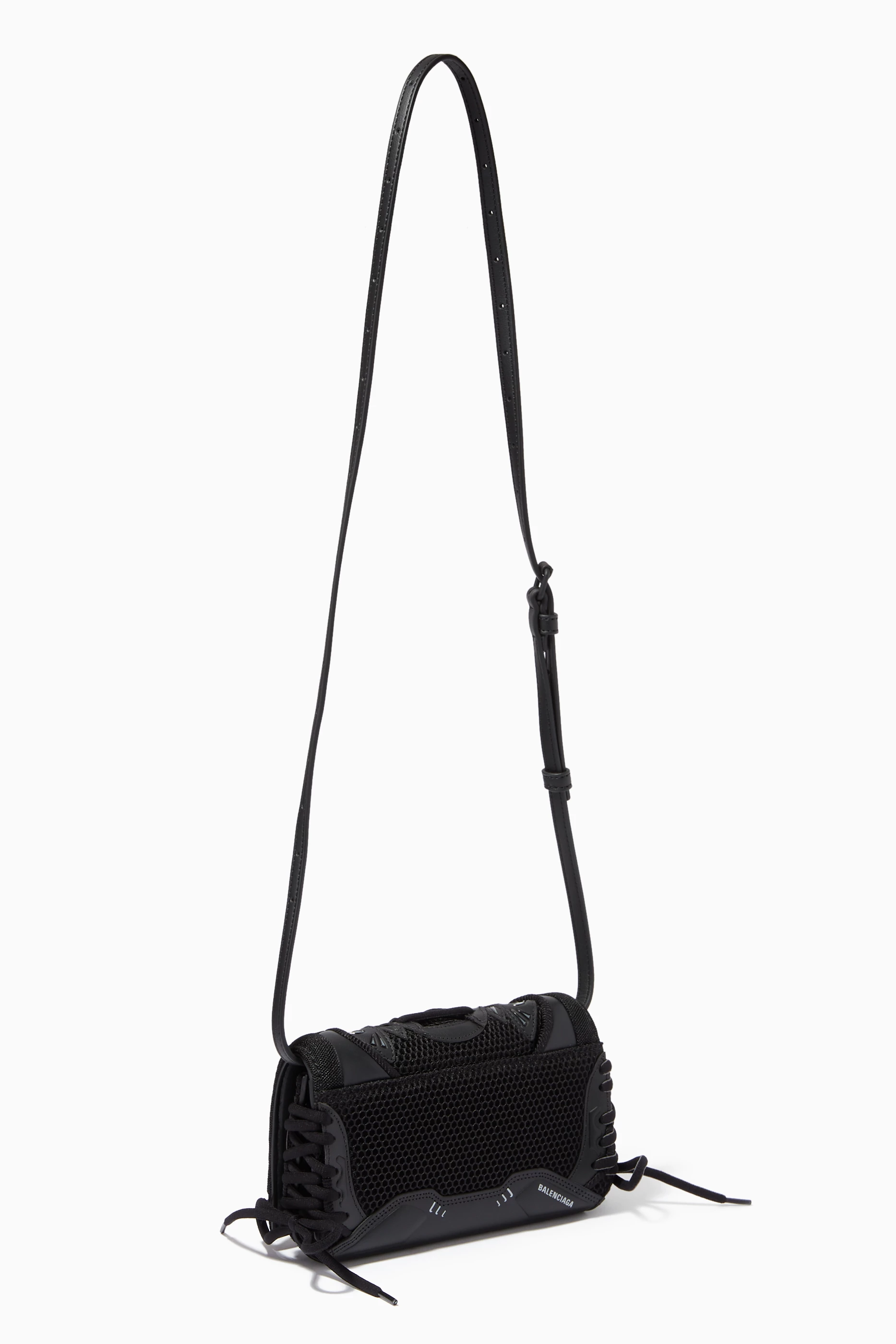 Buy Balenciaga Black Sneakerhead Phone Holder in Mesh & Faux 