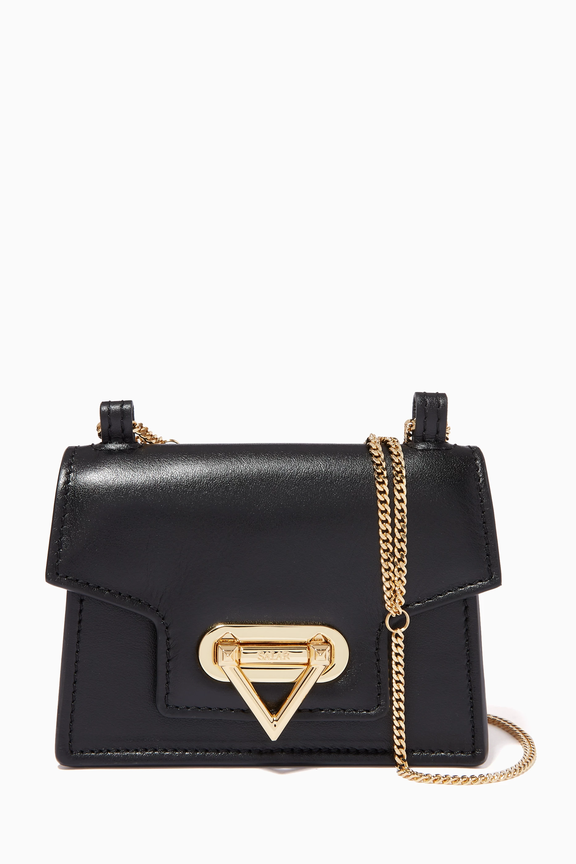 Buy SALAR Black Bebe Mini Crossbody Bag in Calfskin For Women Online Ounass Saudi