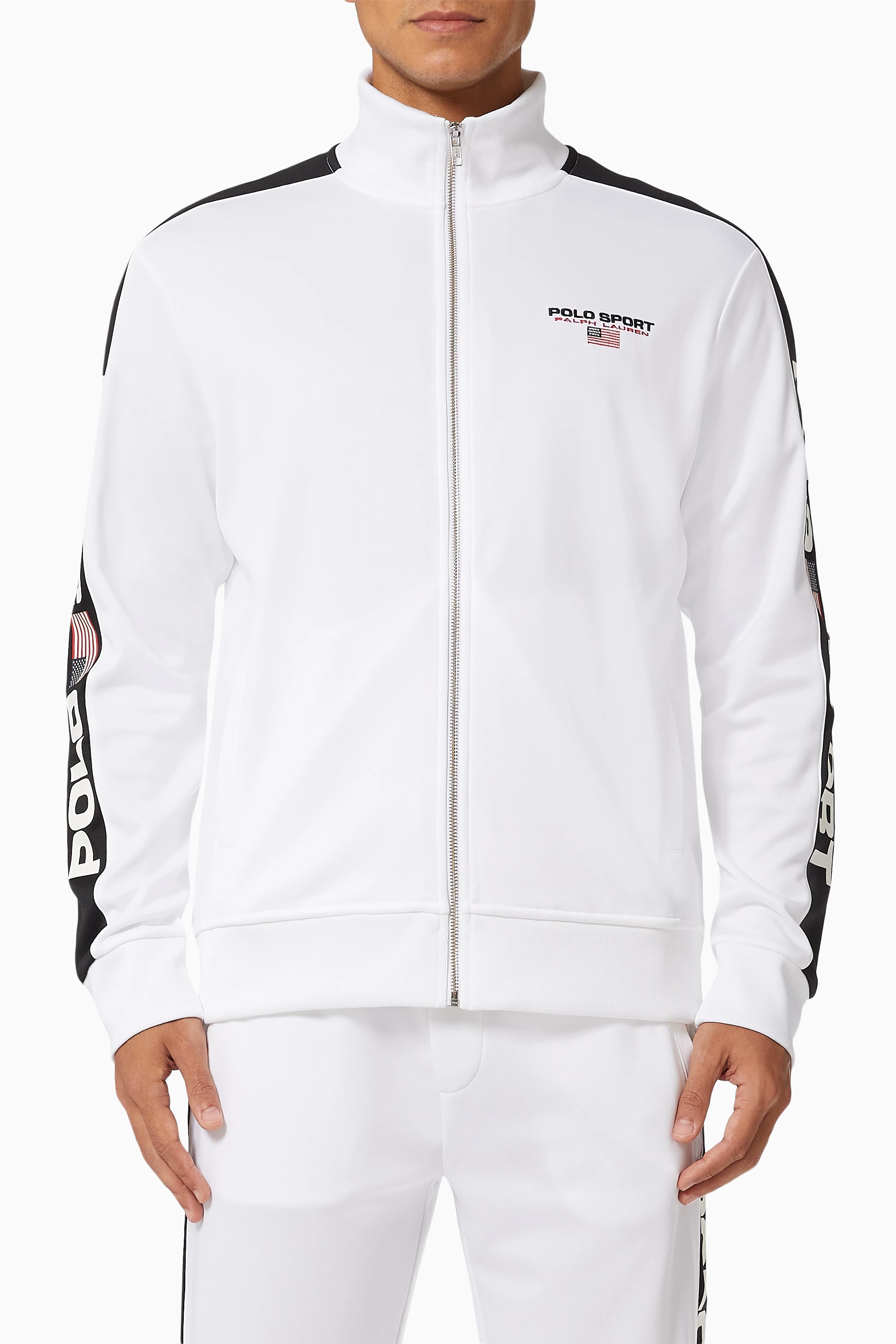 Buy Polo Ralph Lauren White Polo Sport Track Jacket in Technical Fabric For Men Online Ounass Saudi