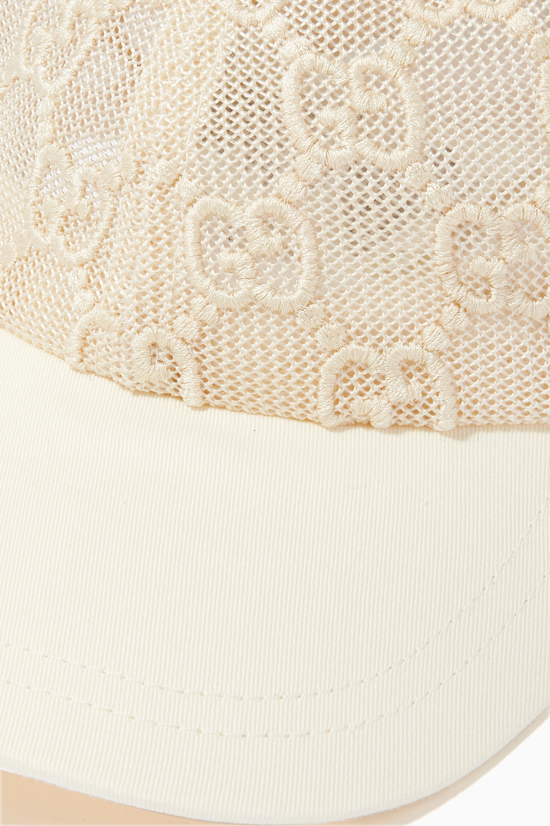 Gucci Cream Lace Baseball Cap