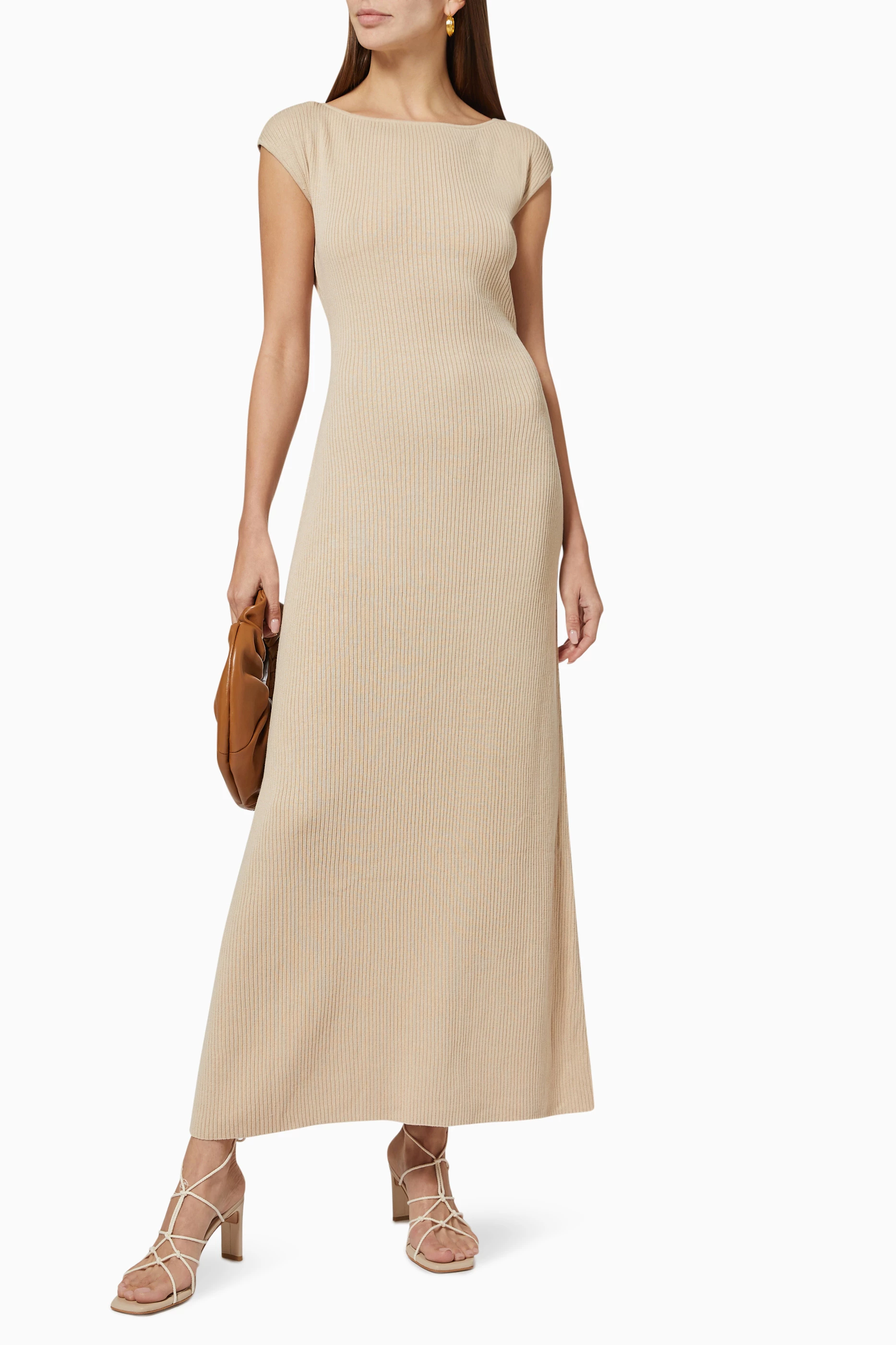 Buy Bec + Bridge Neutral Burrows Midi Dress in Knit For Women Online |  Ounass Saudi