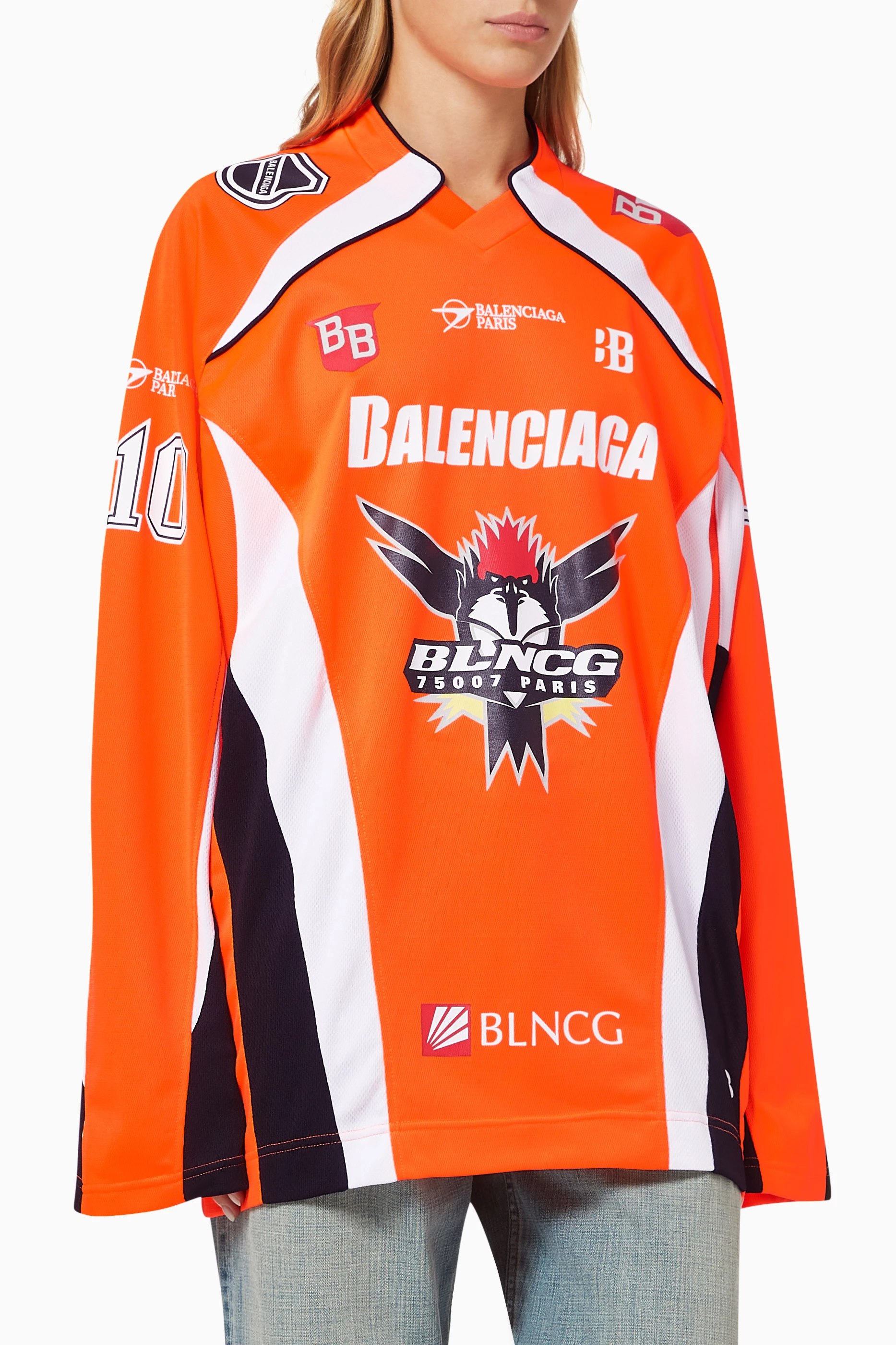 Orange balenciaga shirt shop