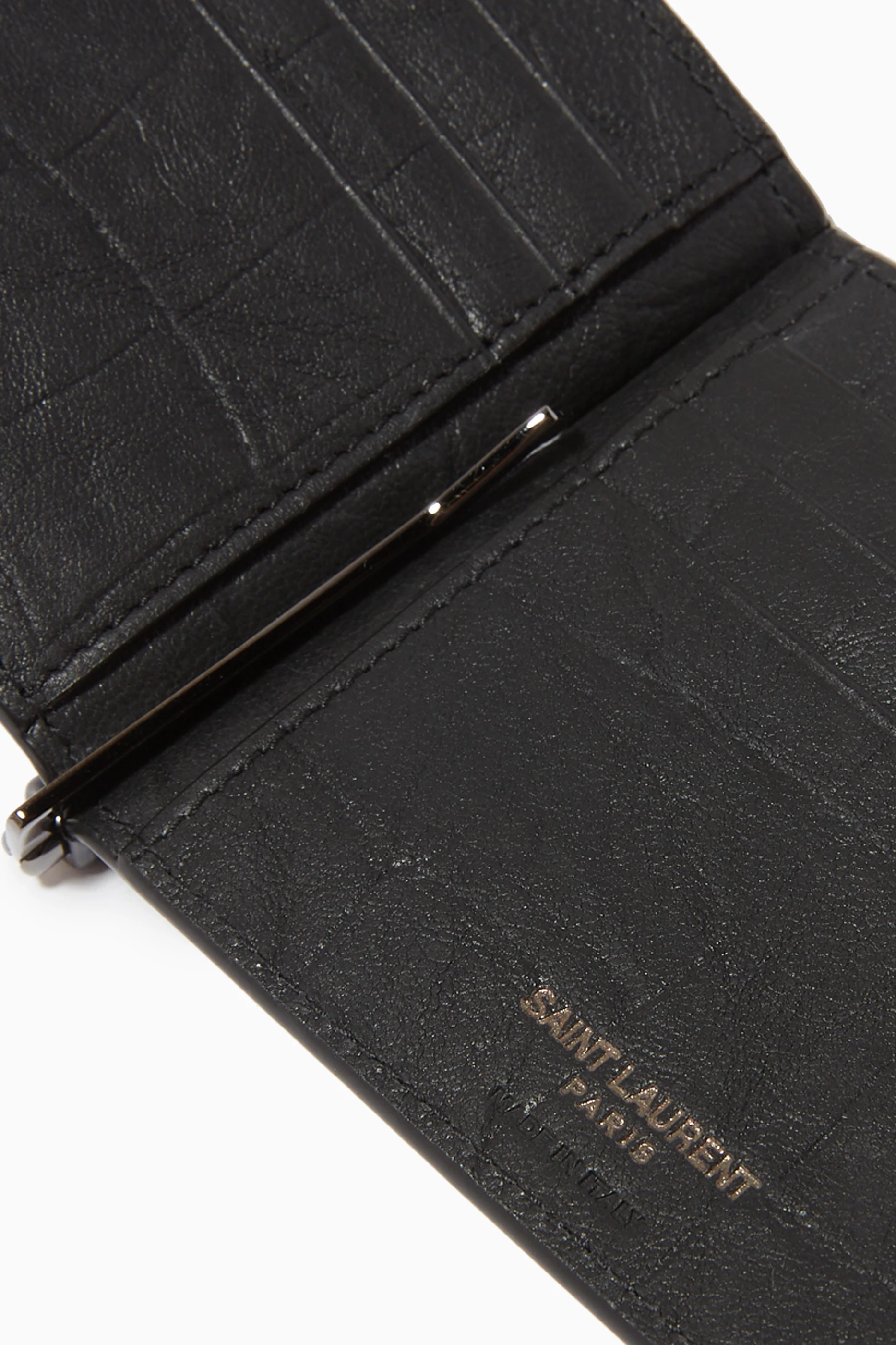 Saint laurent bill clip wallet top