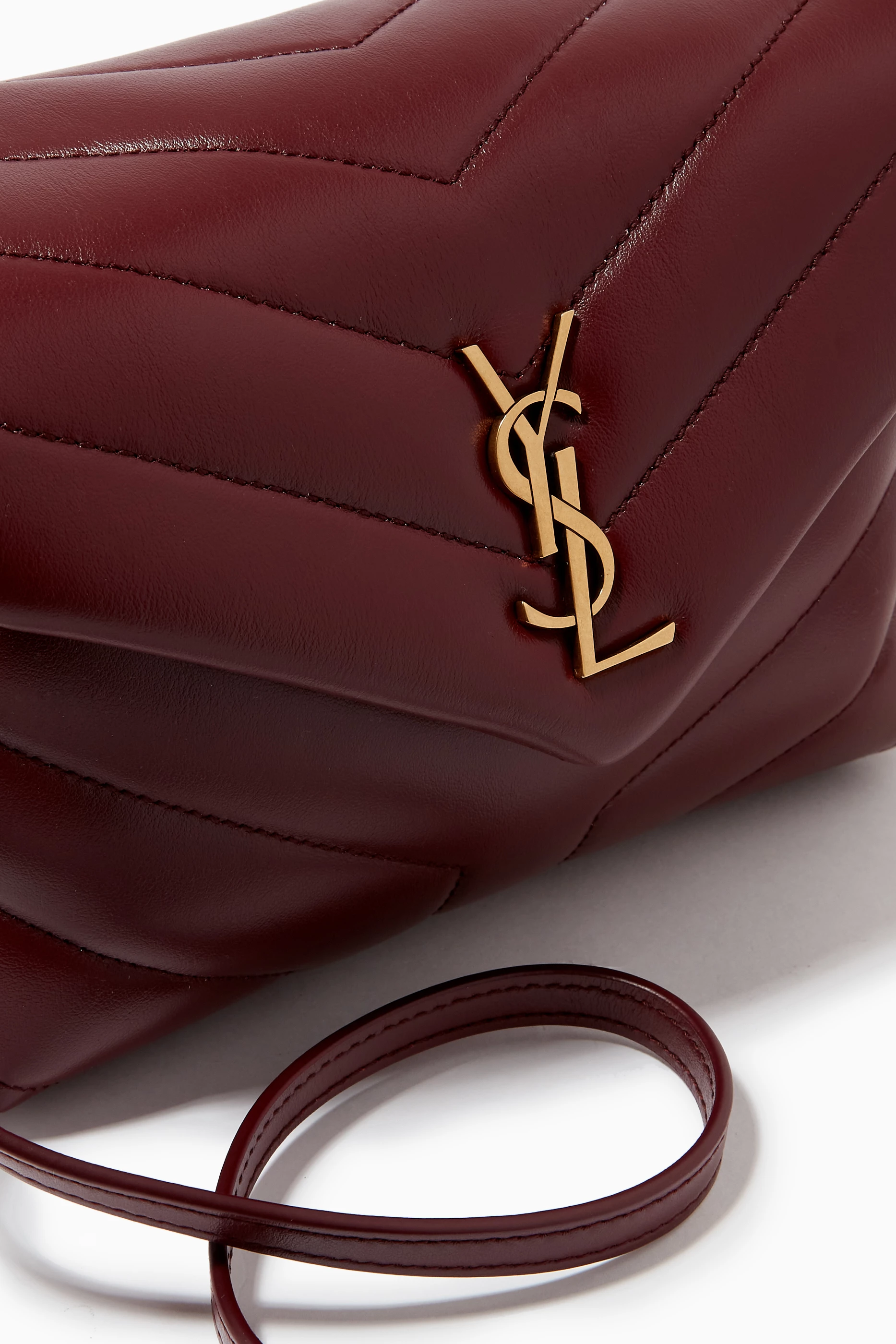 Buy SAINT LAURENT Burgundy Toy Loulou Bag in Y Matelasse Leather For Women Online Ounass Saudi