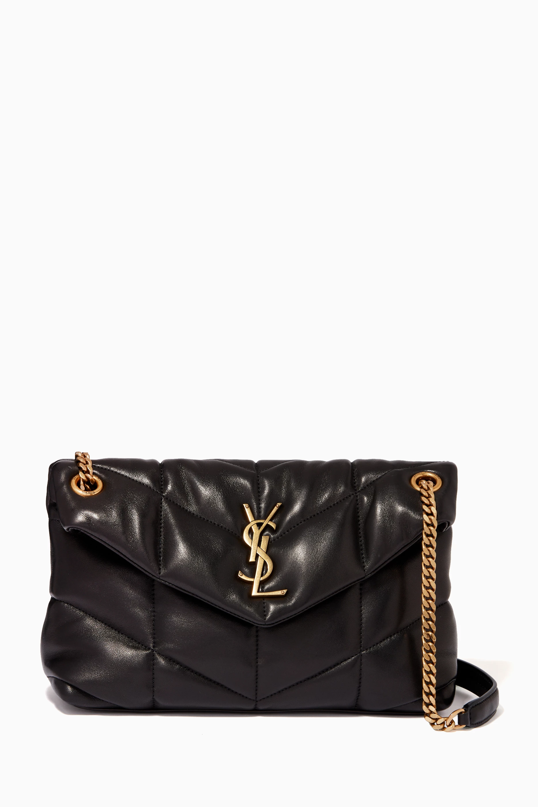 Buy SAINT LAURENT Black Small Loulou Puffer Bag in Quilted Lambskin For Women Online Ounass Saudi
