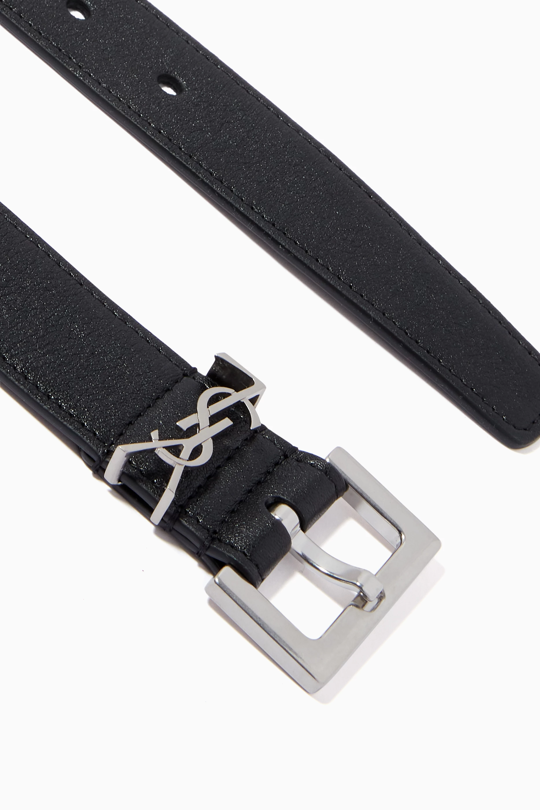 【関税&送料込】Saint Laurent Monogram Black Belt 3 Cm Saint Laurent Monogram black belt 3 cm | TheDoubleF
