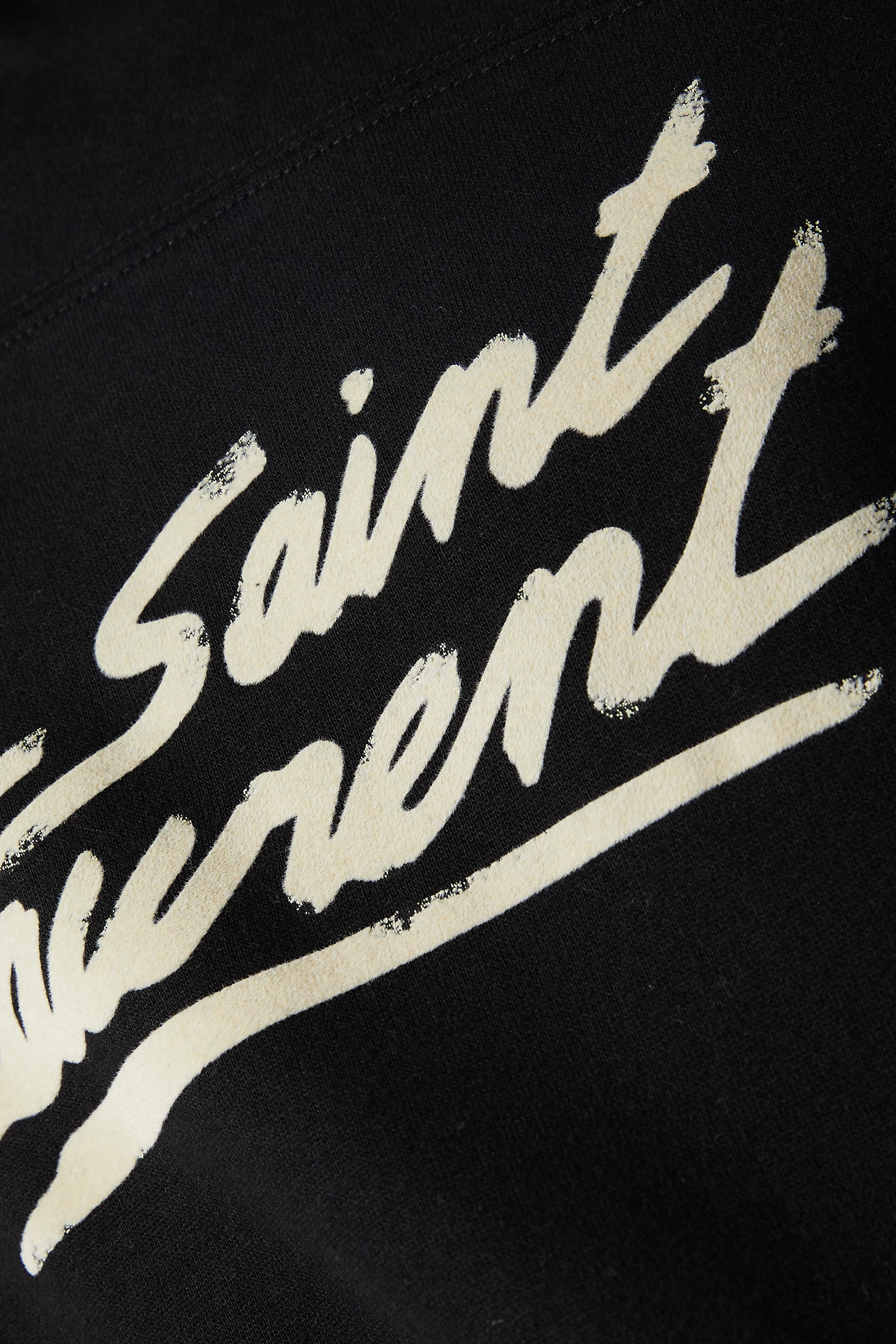 Buy SAINT LAURENT Black SAINT LAURENT 50s Signature Hoodie in Cotton For Men Online Ounass Saudi