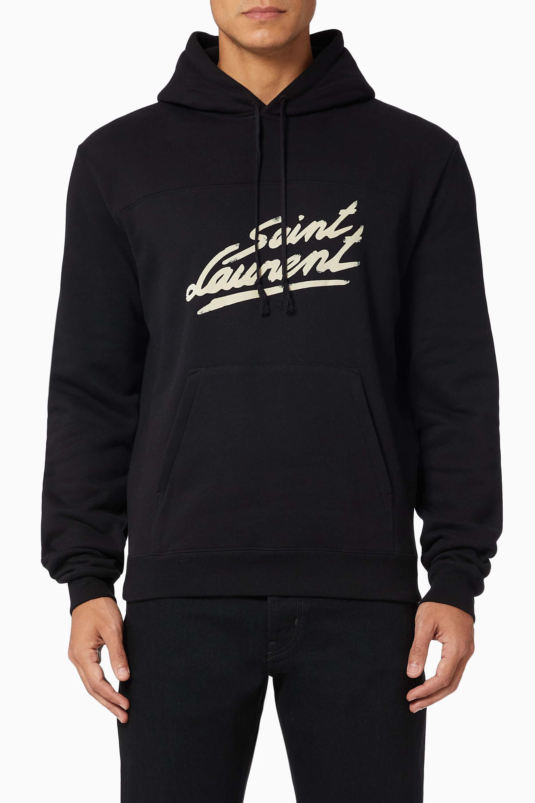 Saint laurent signature hoodie deals