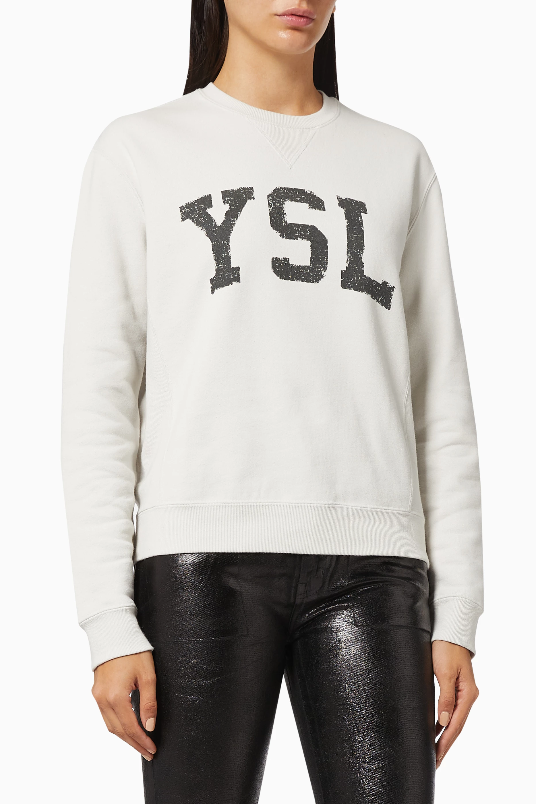 Saint laurent women's sweatshirt 2025