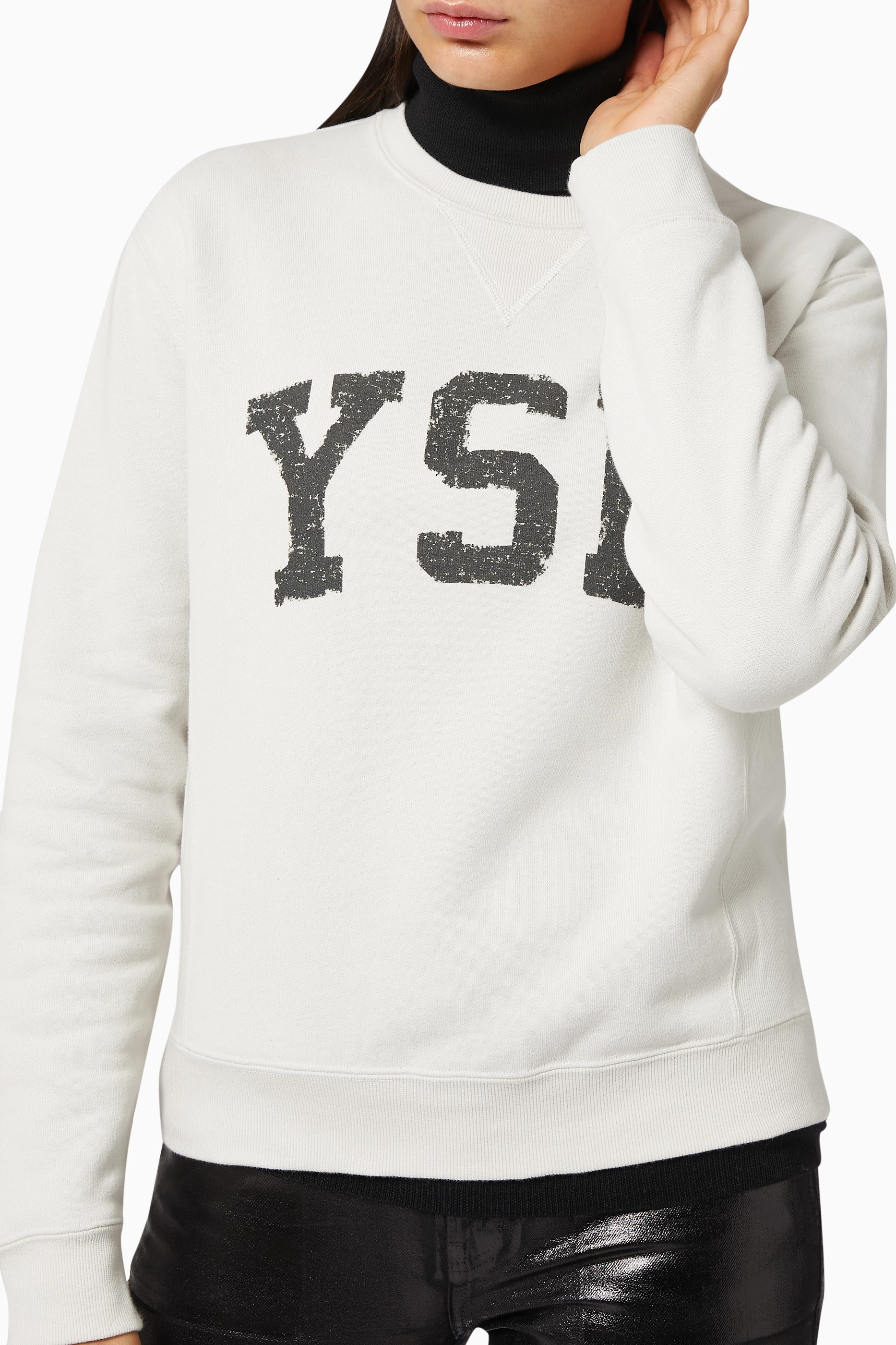 Yves saint laurent white sweatshirt best sale