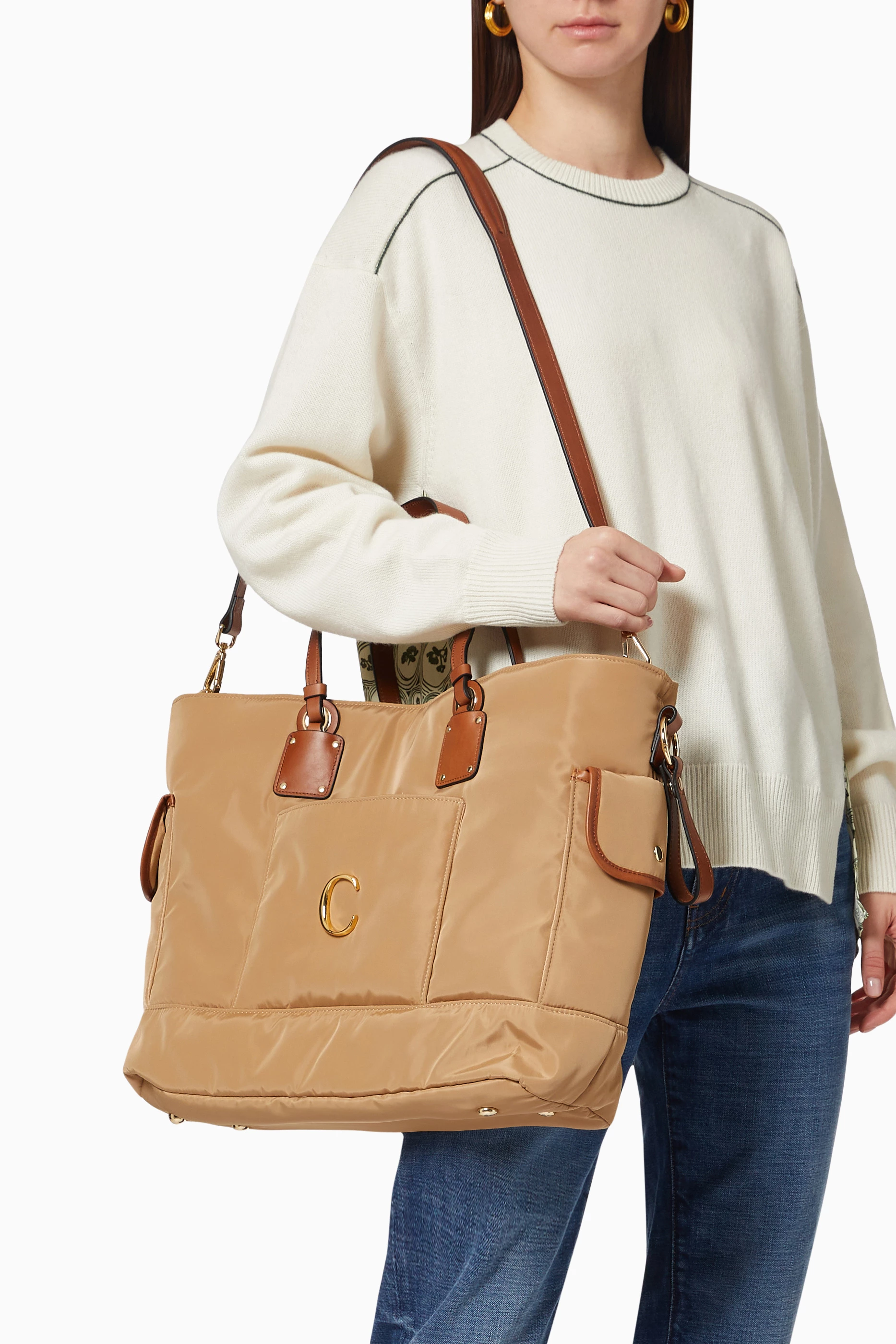 Buy Chloé Brown Diaper Bag in Nylon For Baby Girls Online Ounass